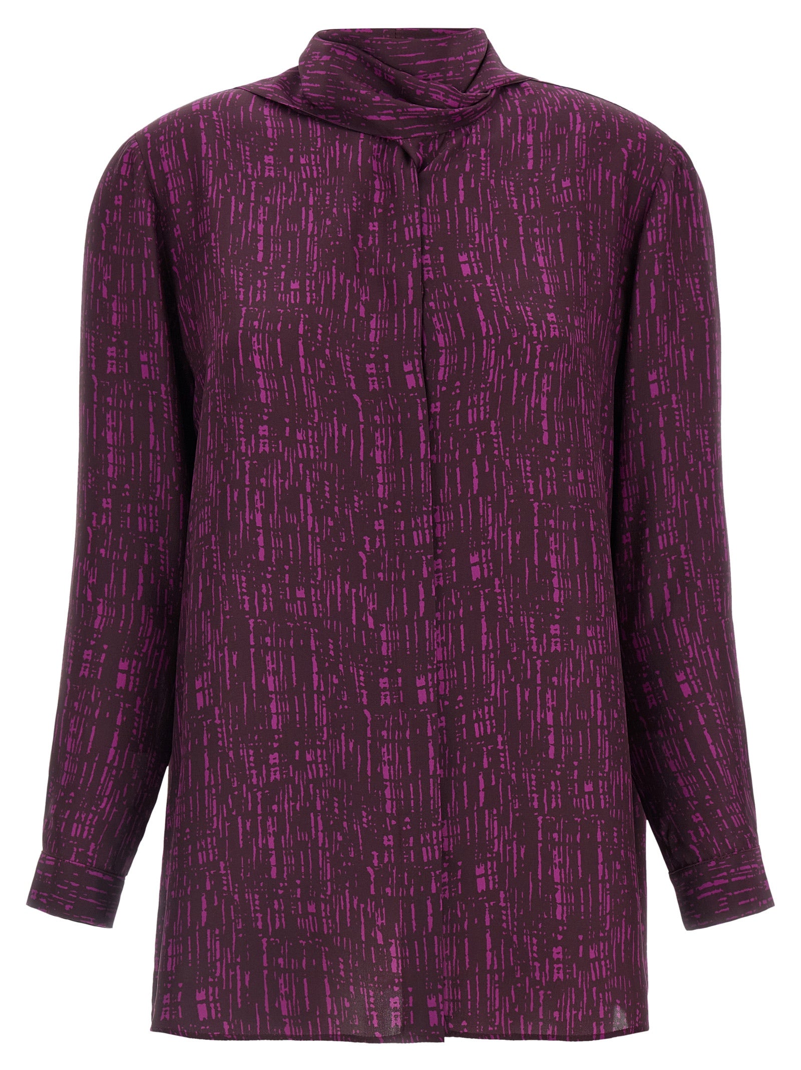 Gianluca Capannolo Purple Silk Blouse