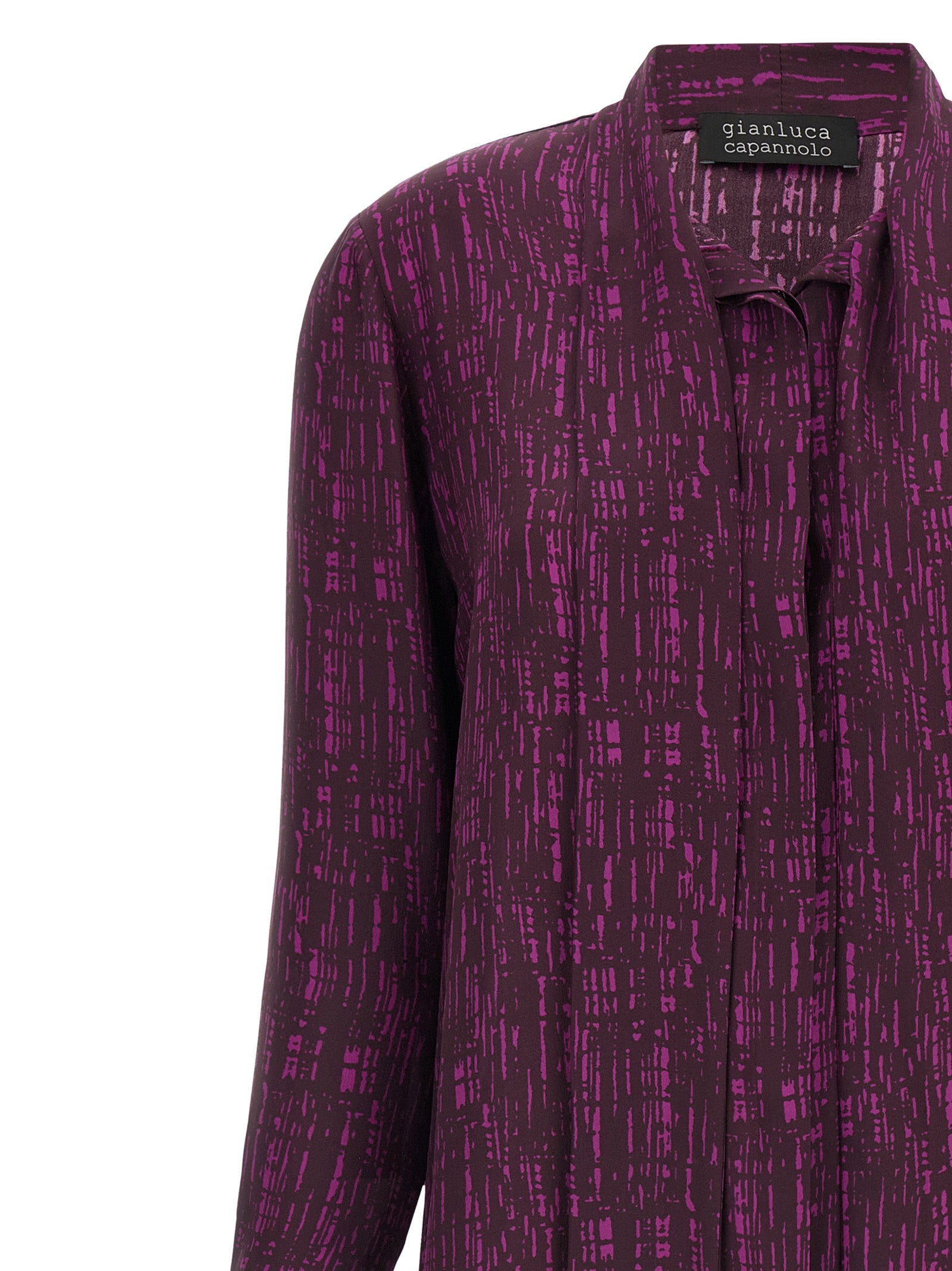 Gianluca Capannolo Purple Silk Blouse