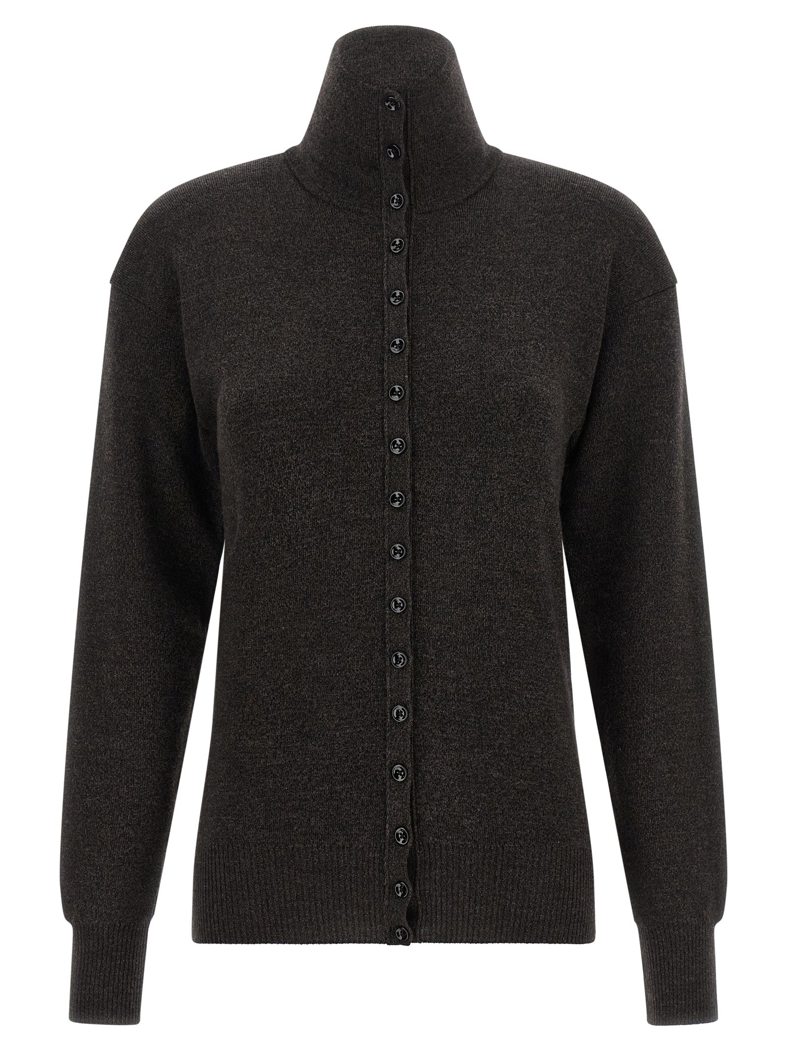 Lemaire Brown Wool Cardigan