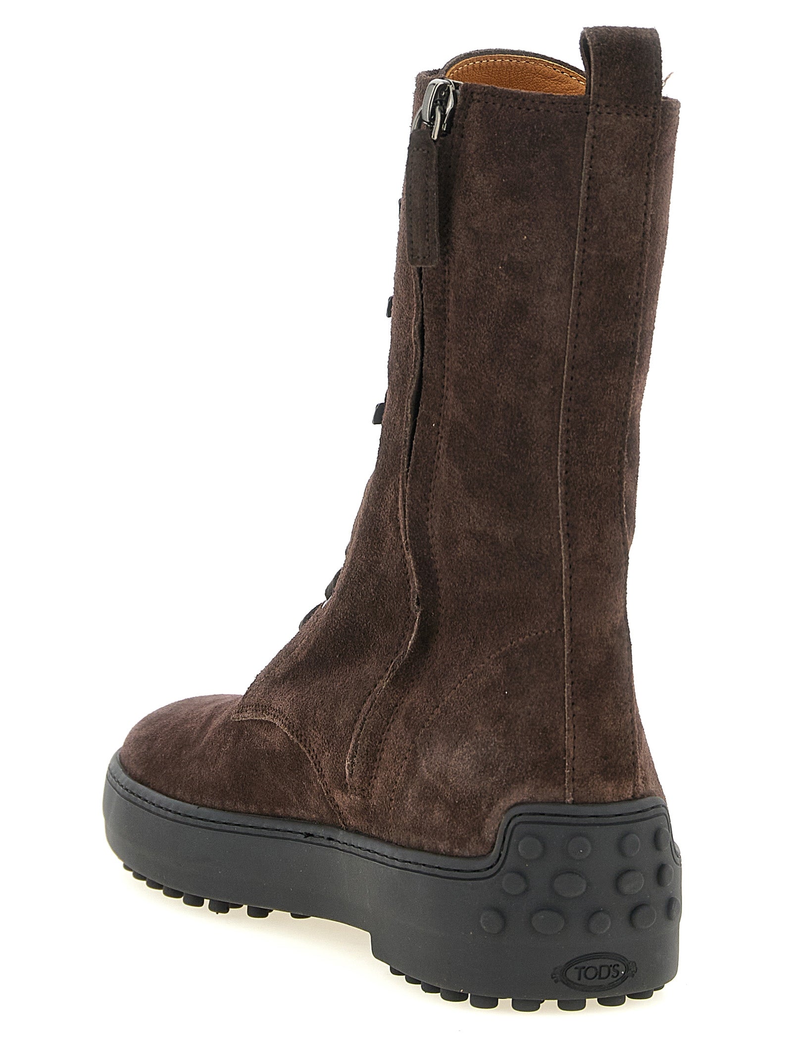 Tod's Brown Calfskin Ankle Boots