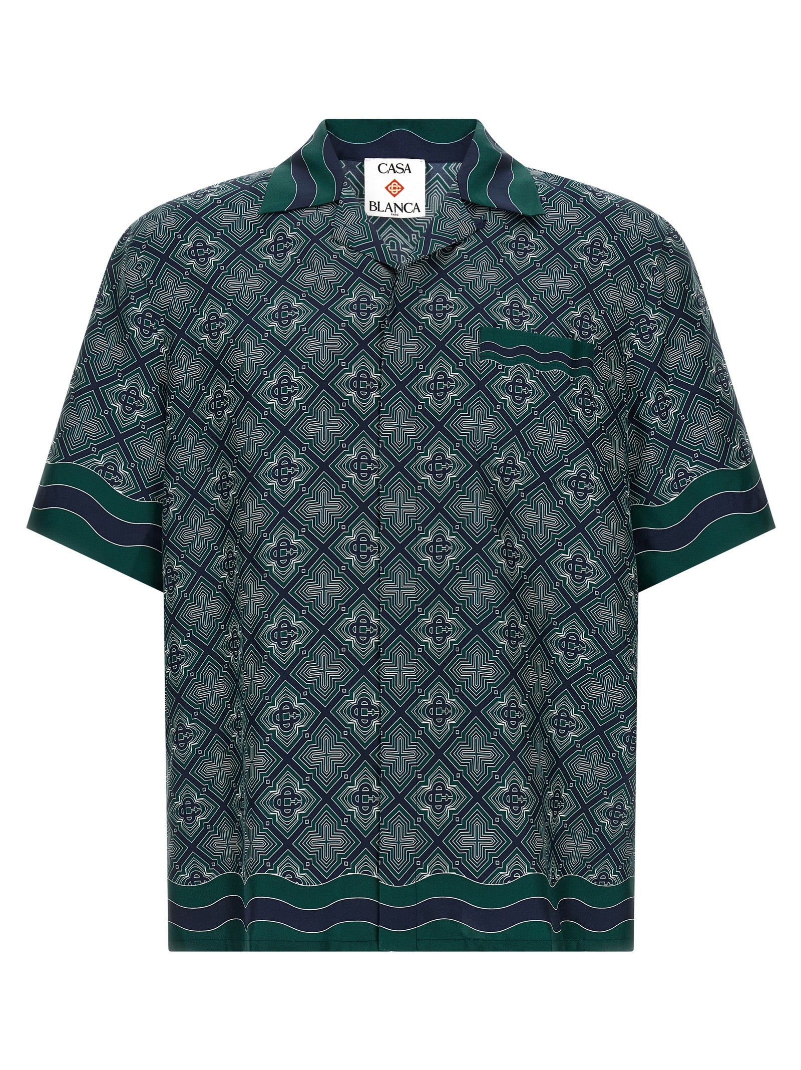 Casablanca Bicolor Silk Blouse