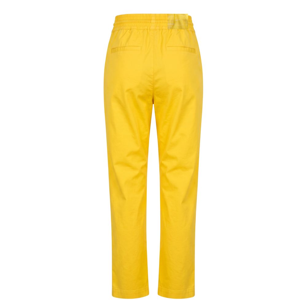 Trussardi Jeans Yellow Cotton Women Pant