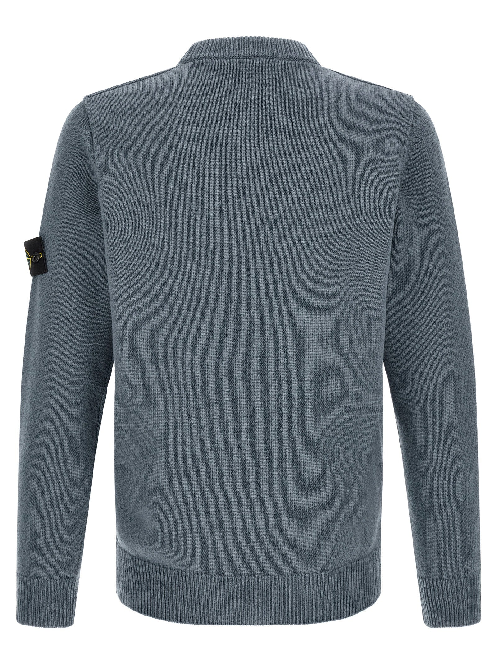 Stone Island Blue Virgin Wool Cardigan