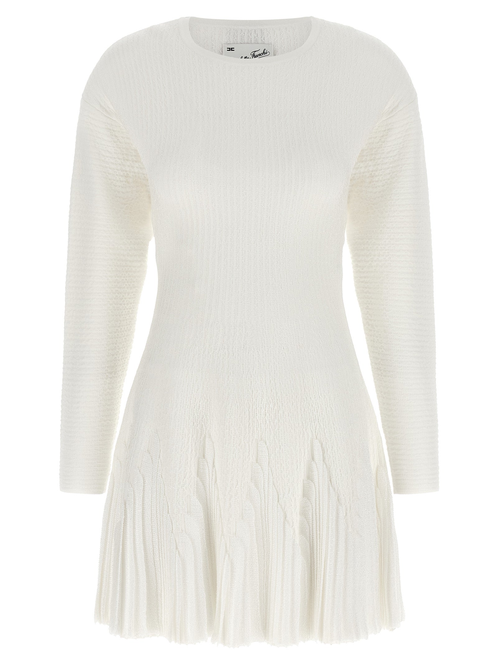 Elisabetta Franchi White Viscose Short Dress