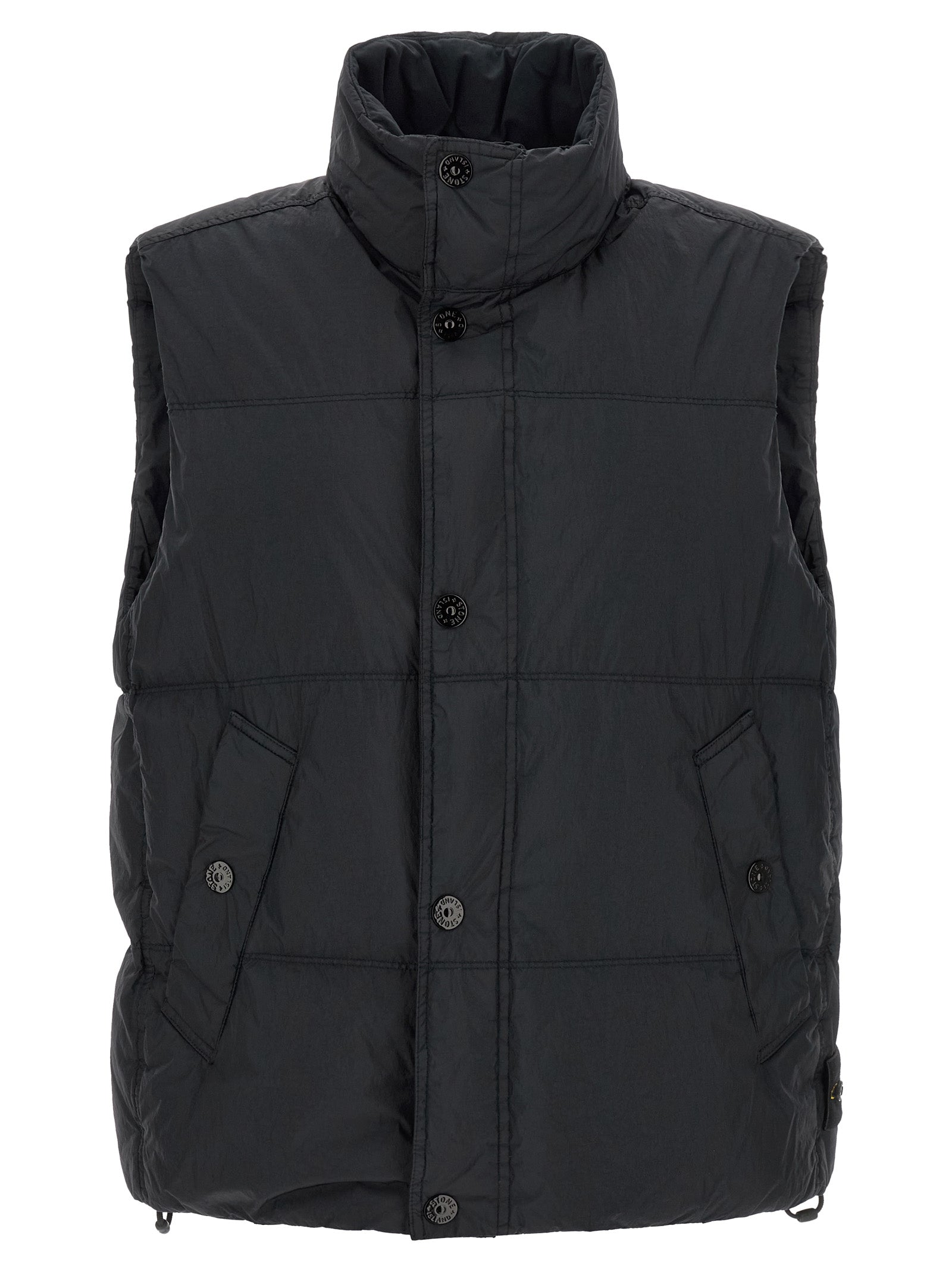 Stone Island Blue Polyamide Sleeveless Jacket
