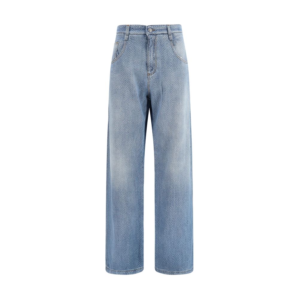 Ermanno Scervino Blue Cotton Relaxed Fit Jeans