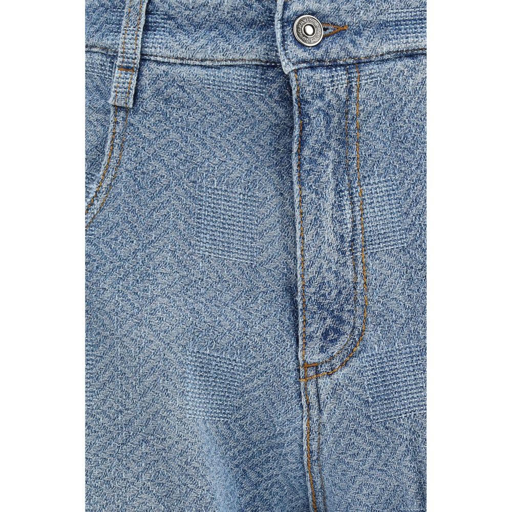 Ermanno Scervino Blue Cotton Relaxed Fit Jeans