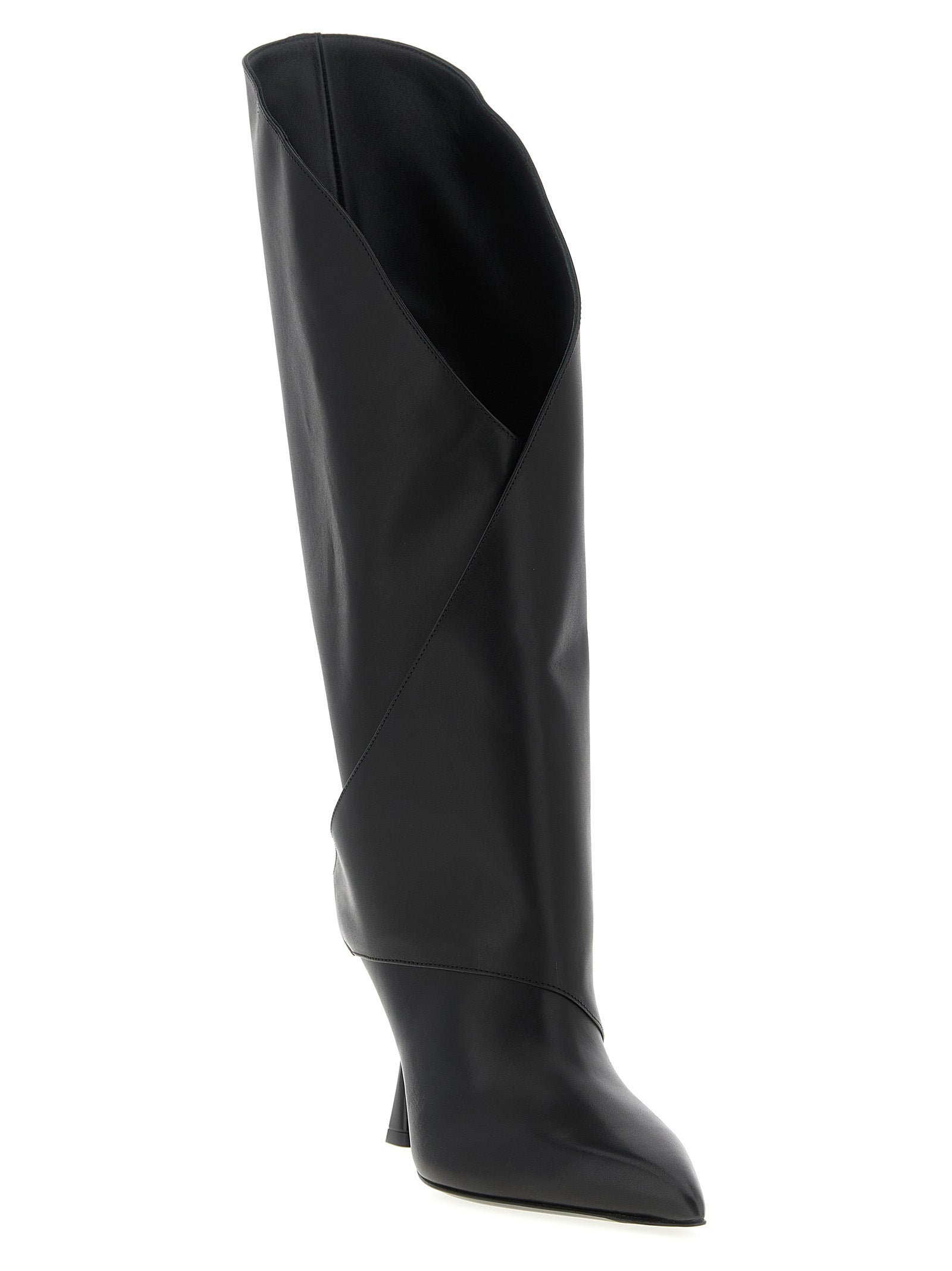 Balmain Black Calfskin Over The Knee
