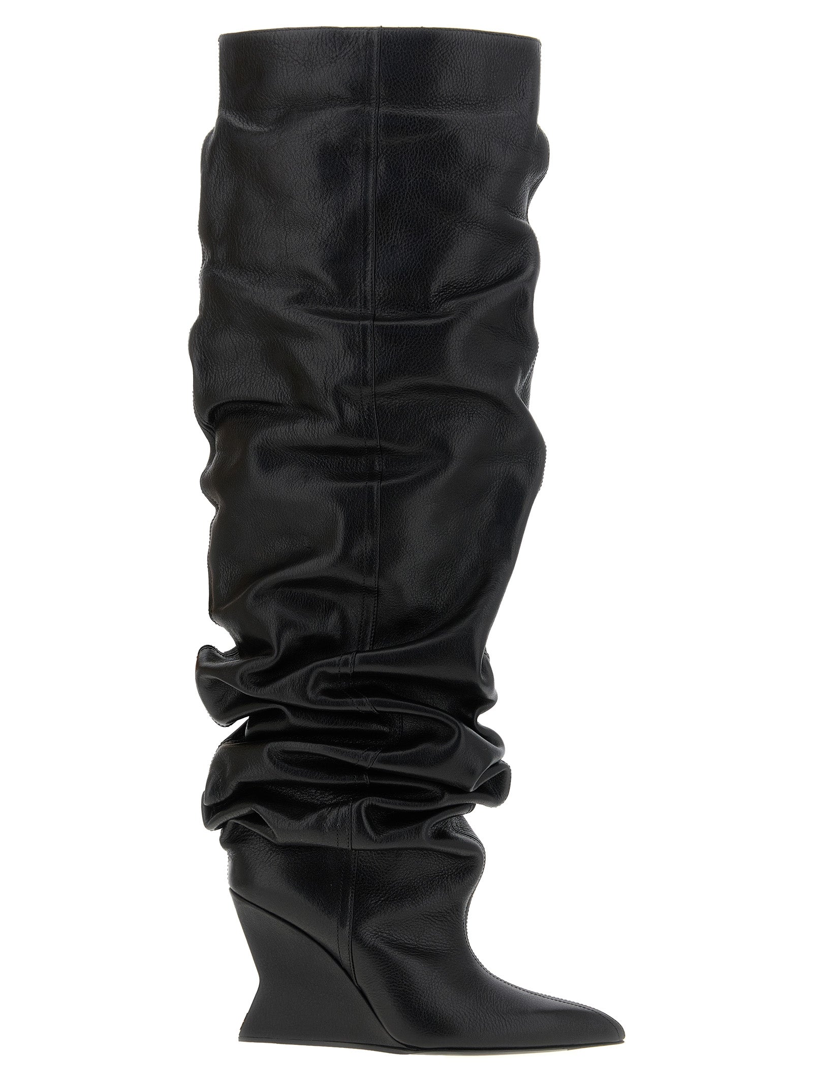 Balmain Black Calfskin Over The Knee