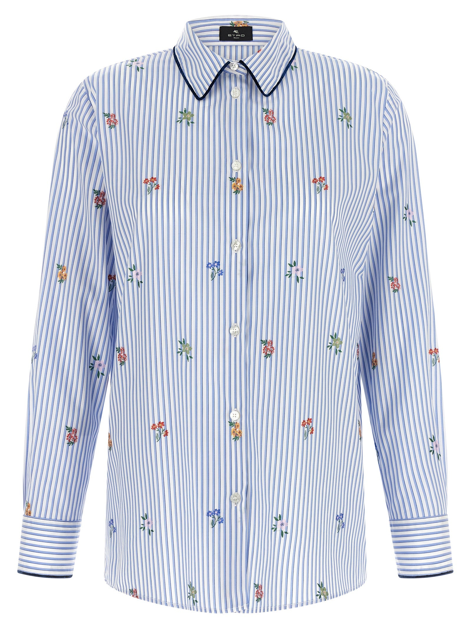 Etro Blue Cotton Blouse
