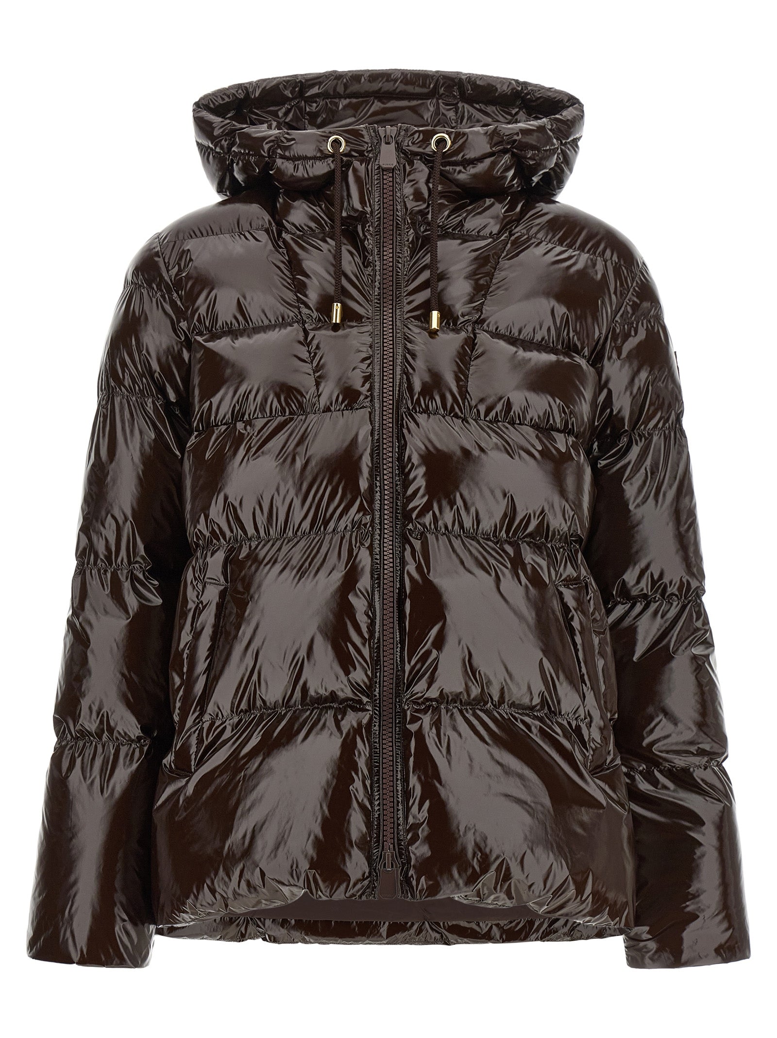 PINKO Brown Polyamide Full-Length Jacket