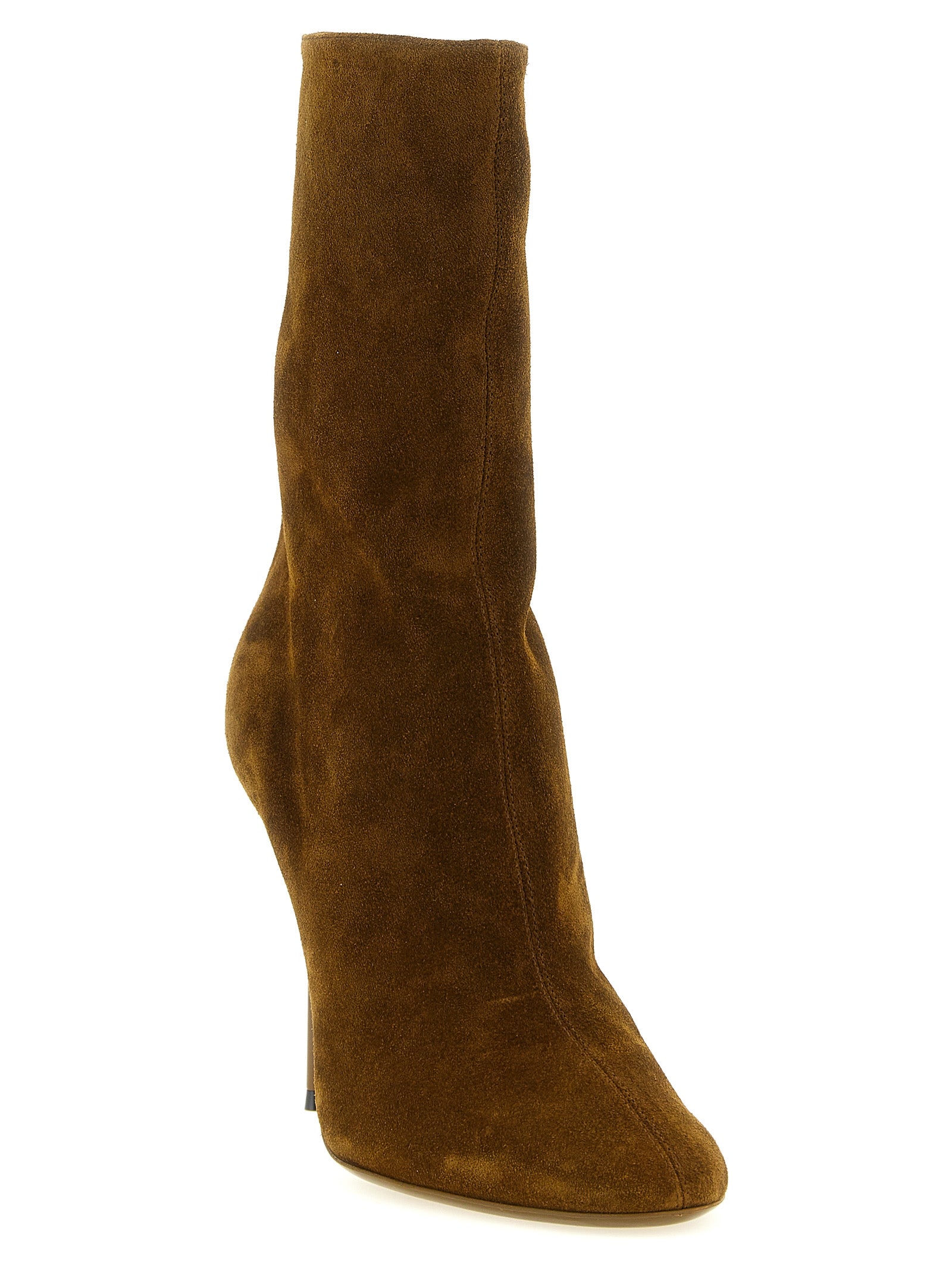 Paris Texas Brown Calfskin Ankle Boots