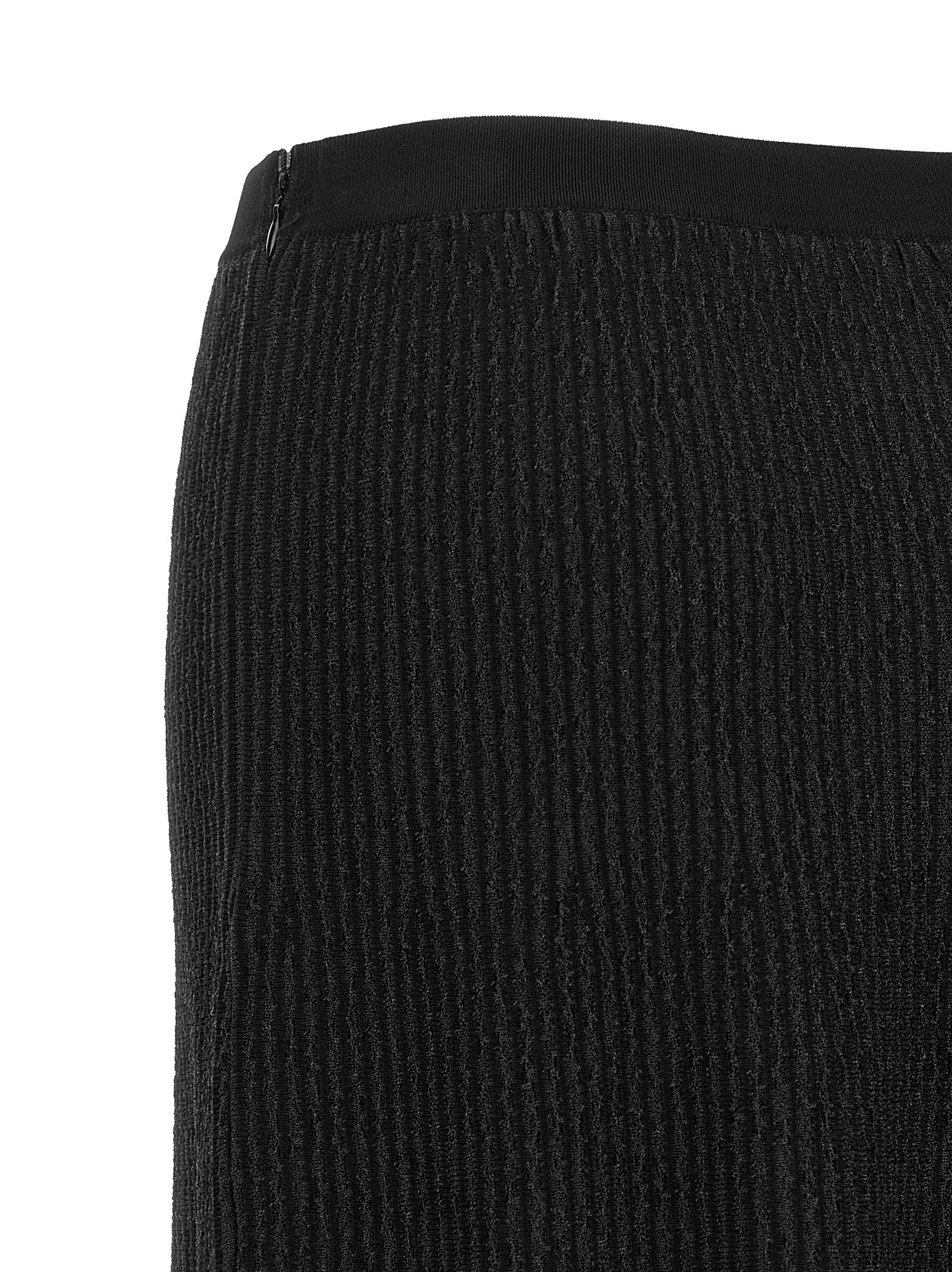 Elisabetta Franchi Black Viscose Midi Skirt