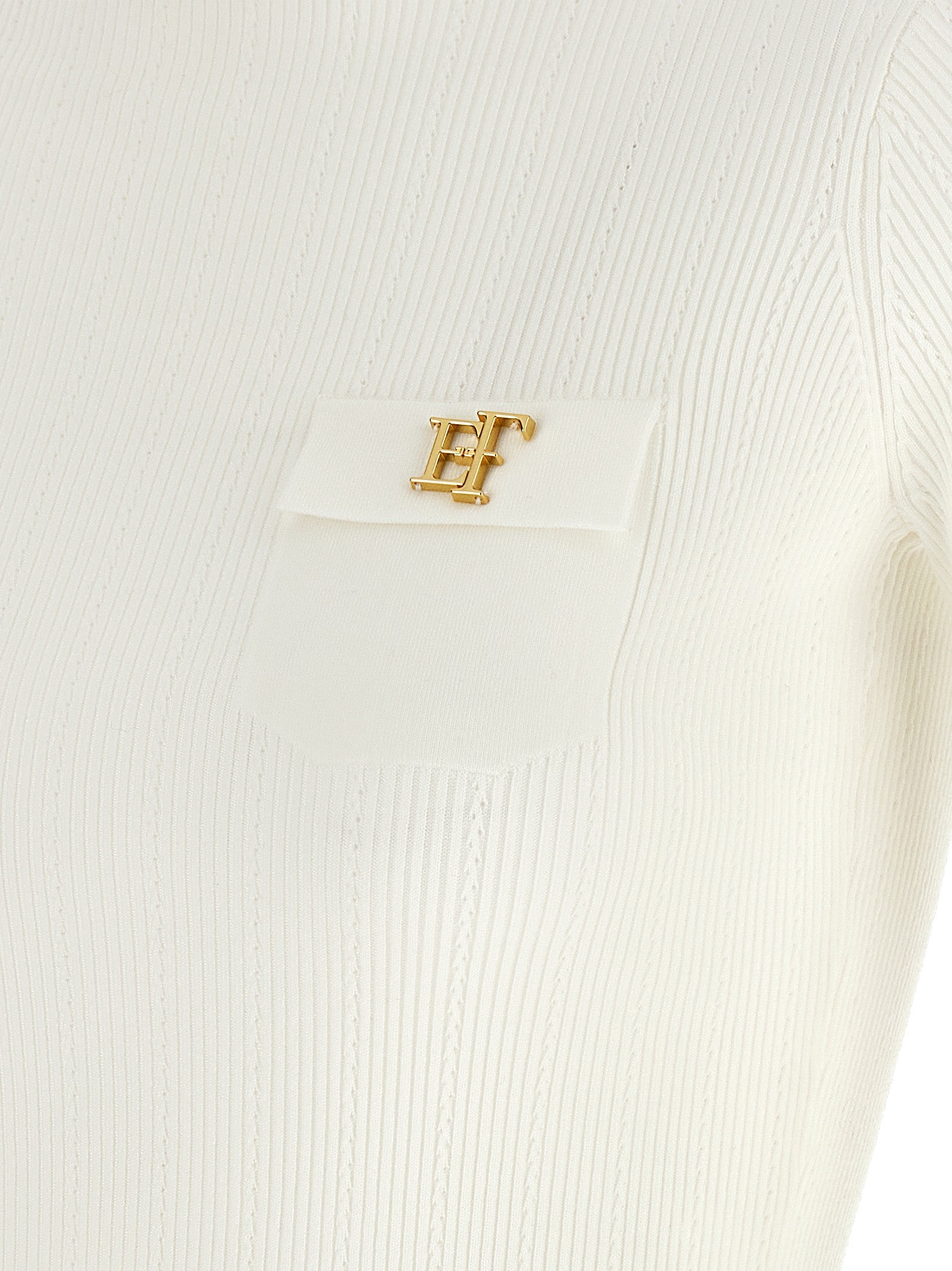 Elisabetta Franchi White Lycra Cardigan