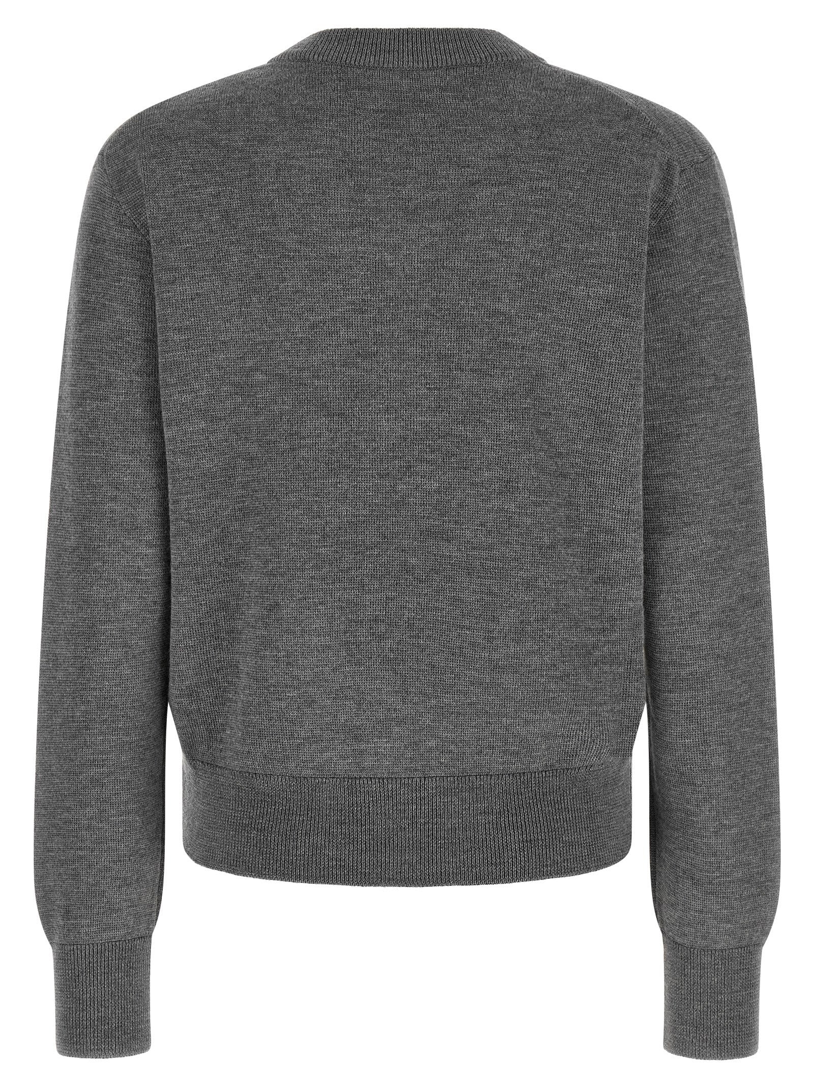 Ami Paris Gray Wool Cardigan
