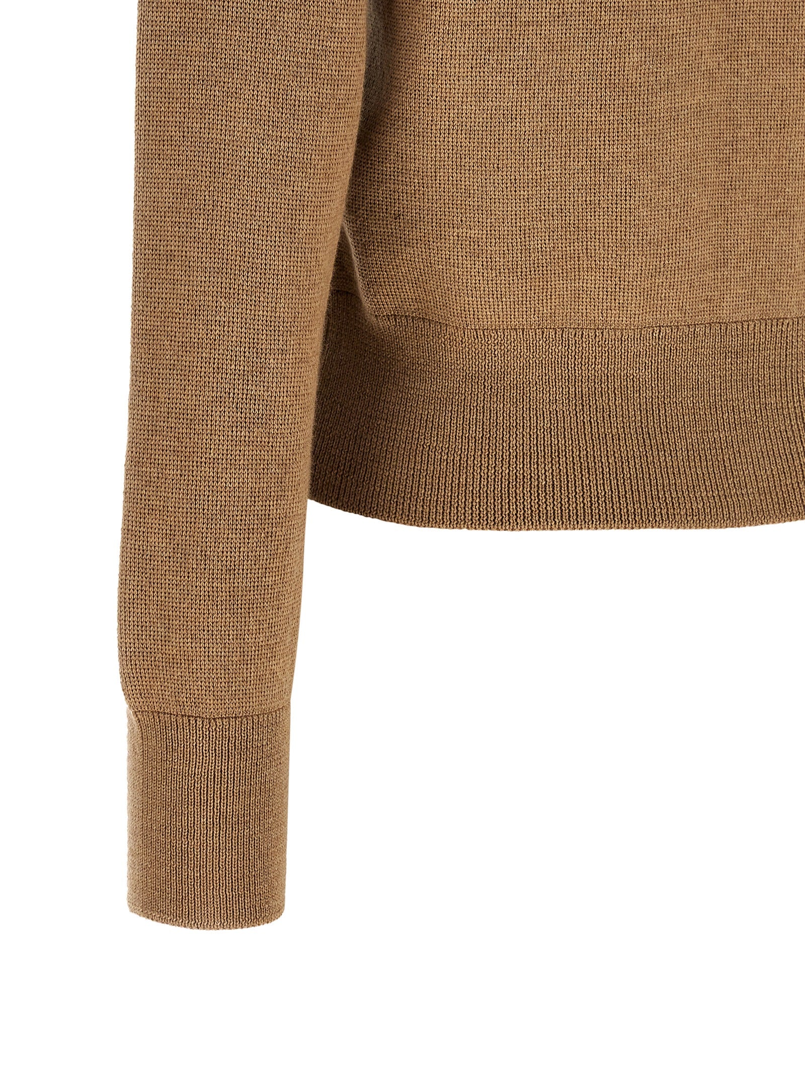 Ami Paris Beige Wool Cardigan