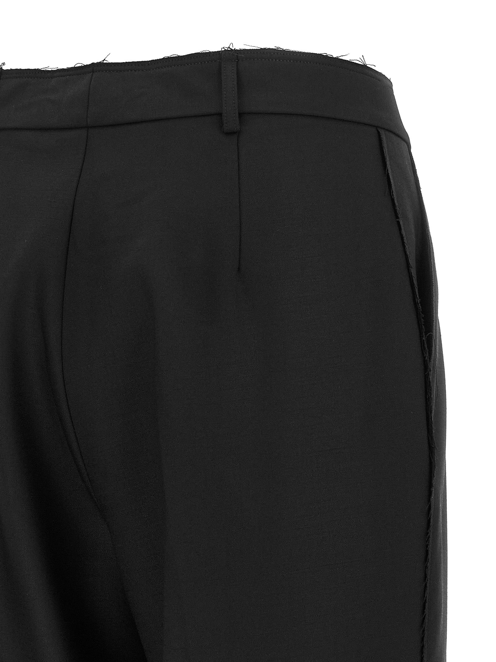 Gianluca Capannolo Black Wool Cropped Pants