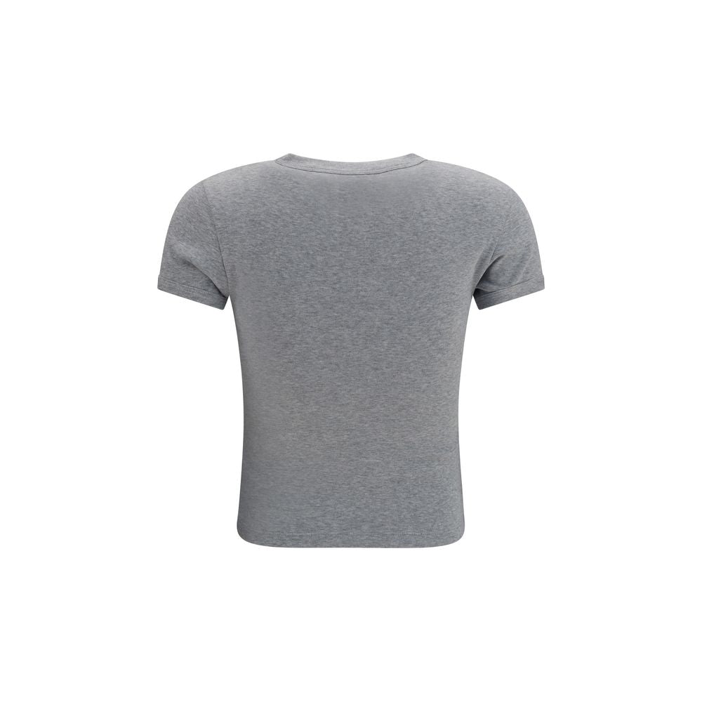Saint Laurent Gray Cotton T-Shirt
