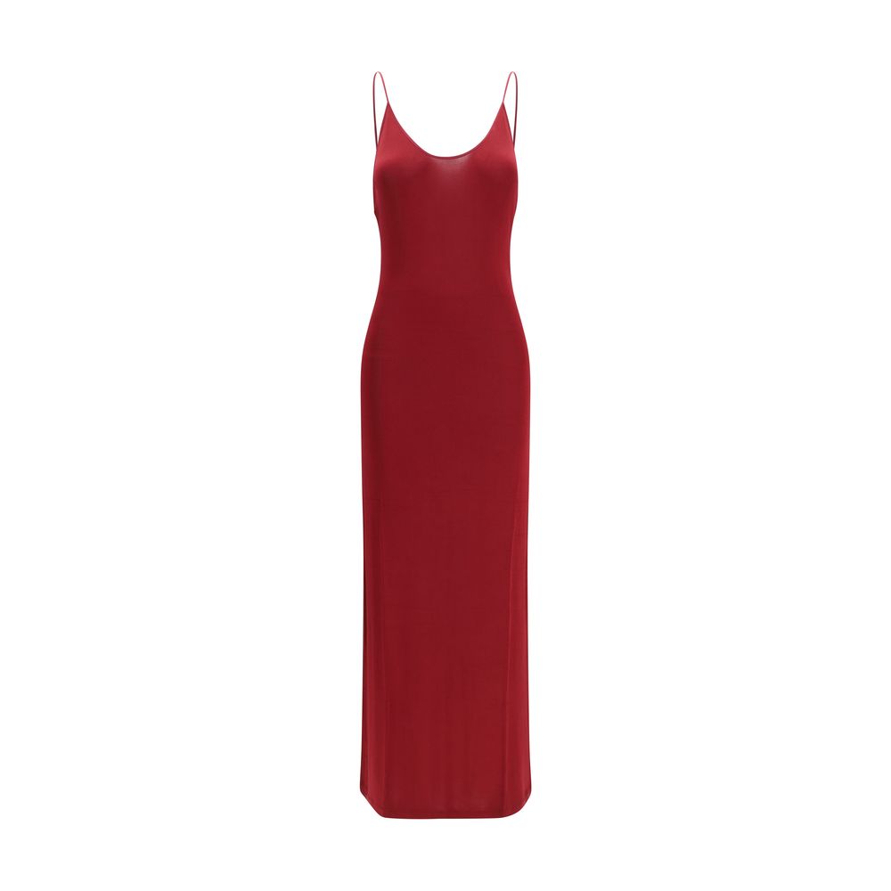 Saint Laurent Bordeaux Viscose Cocktail Dress