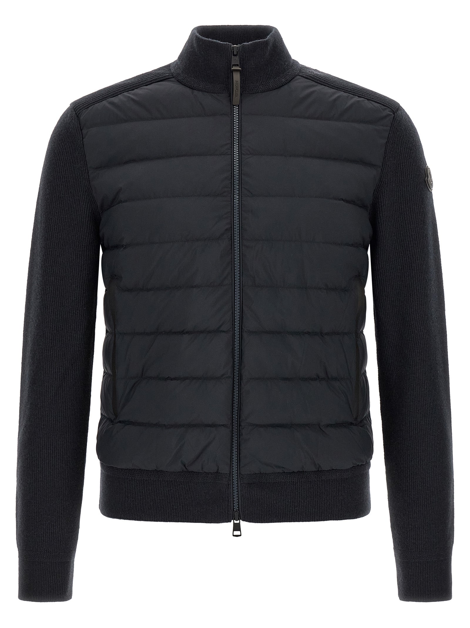 Moncler Blue Leather Cardigan