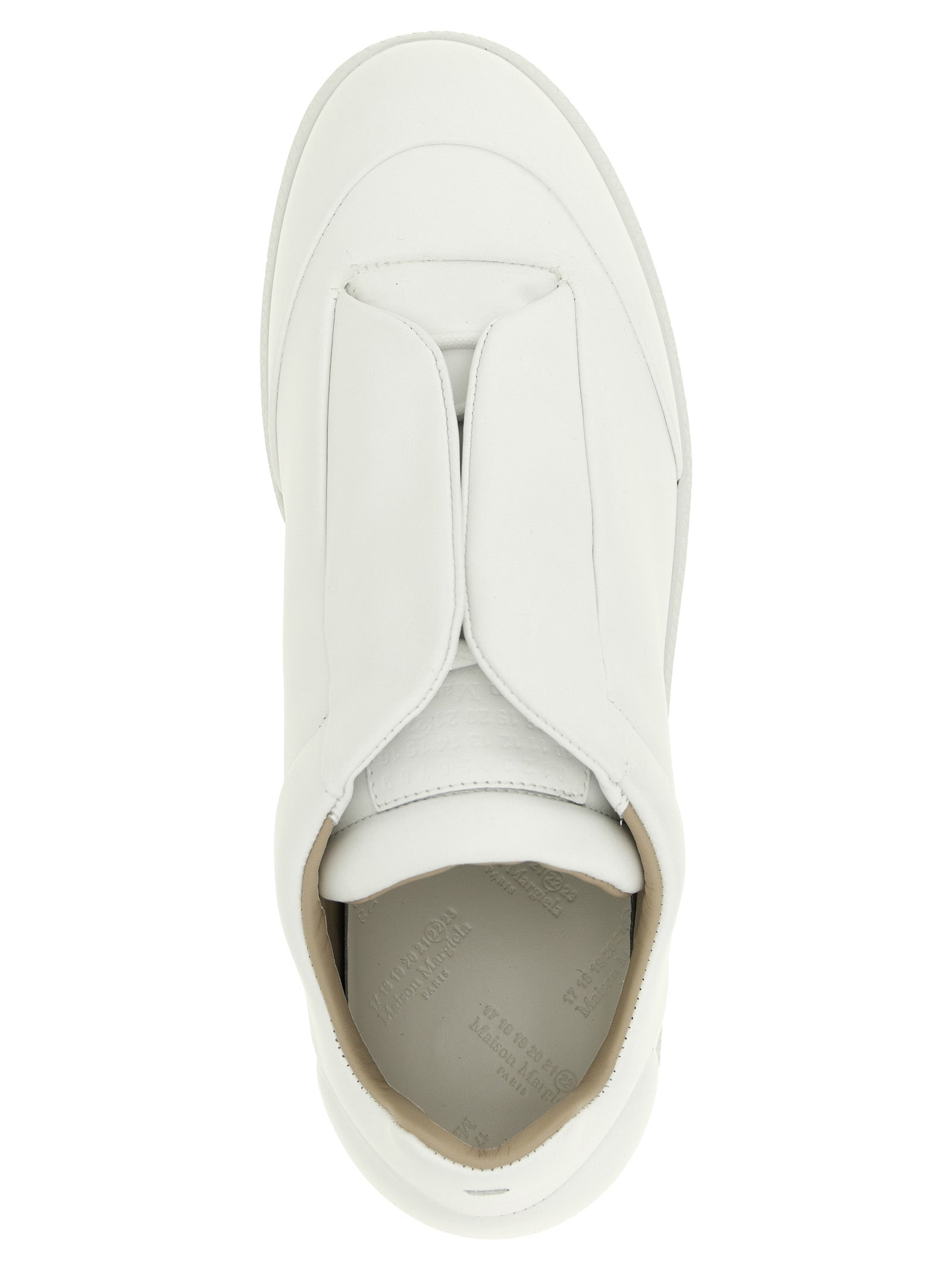 Maison Margiela White Calfskin Low Top Sneakers