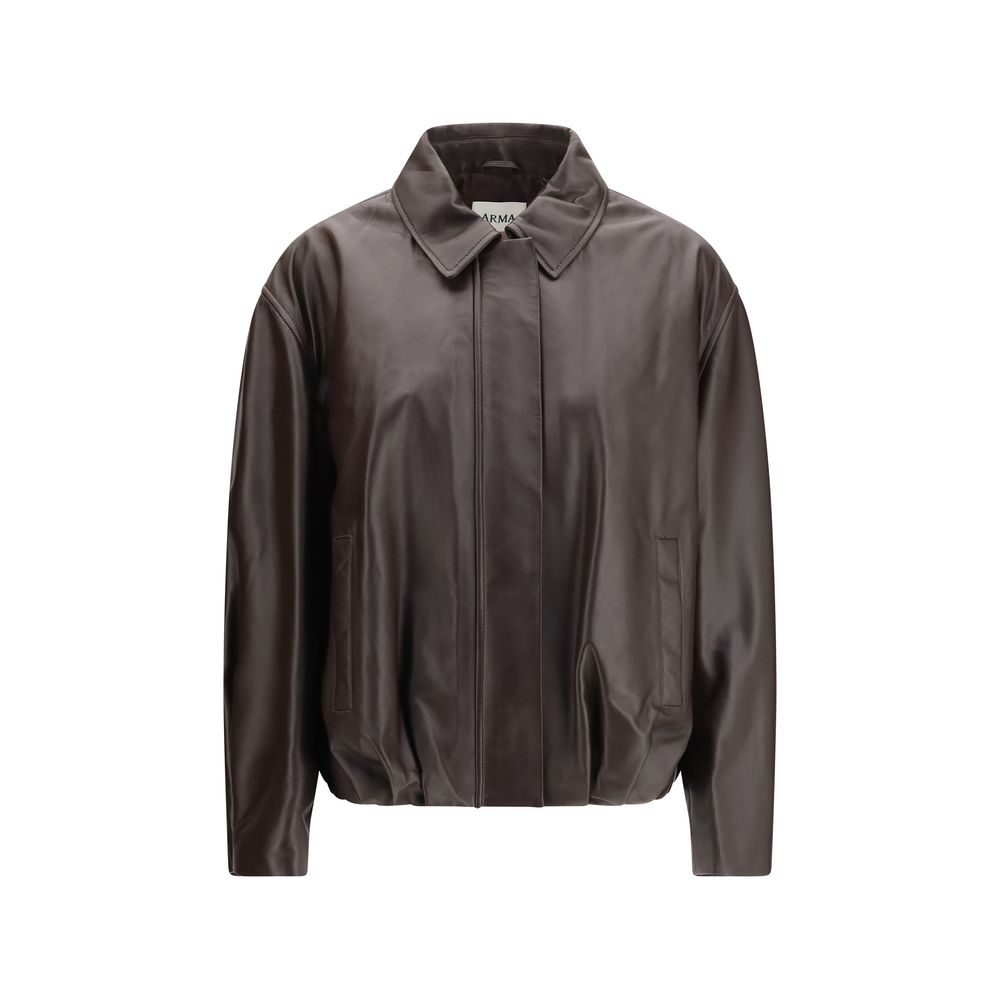 Arma Brown Leather Bomber