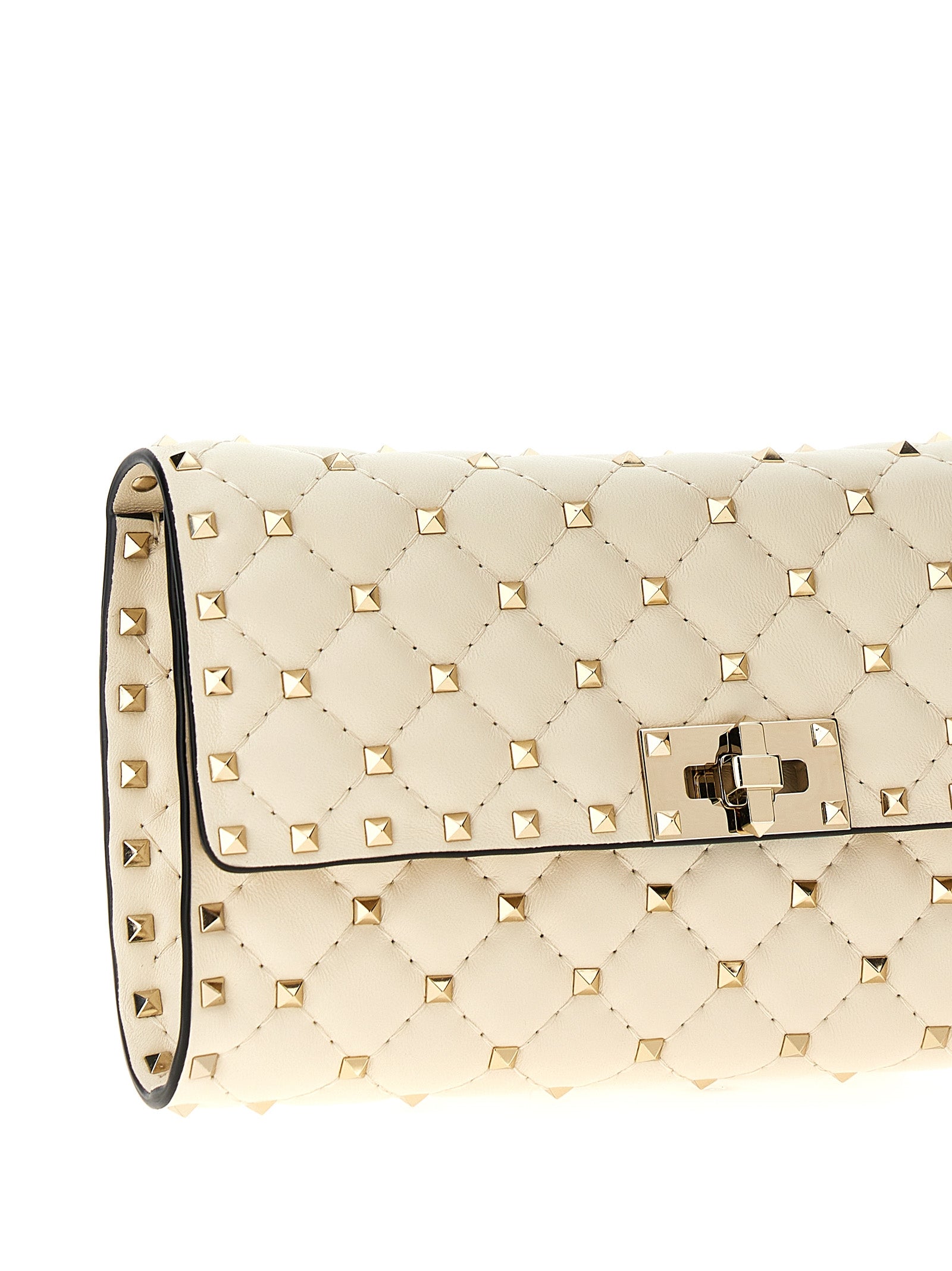 Valentino Garavani White Lamb Leather Shoulder Bag