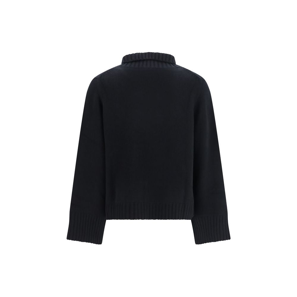 Allude Black Cashmere Turtleneck
