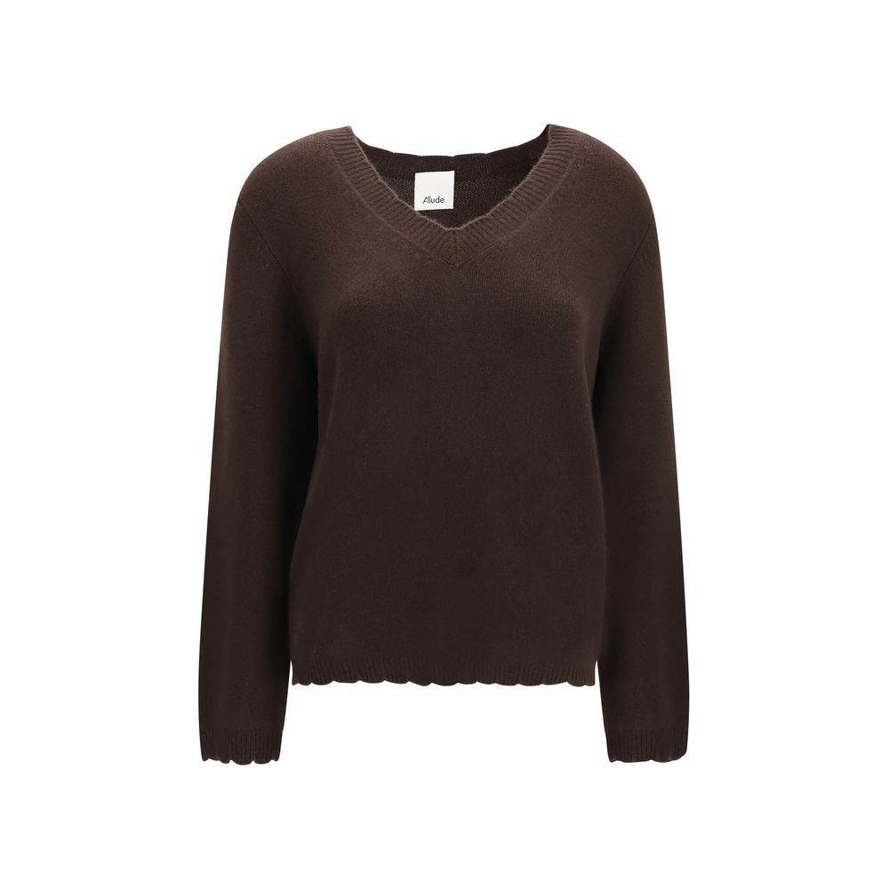Allude Brown Cashmere Sweater