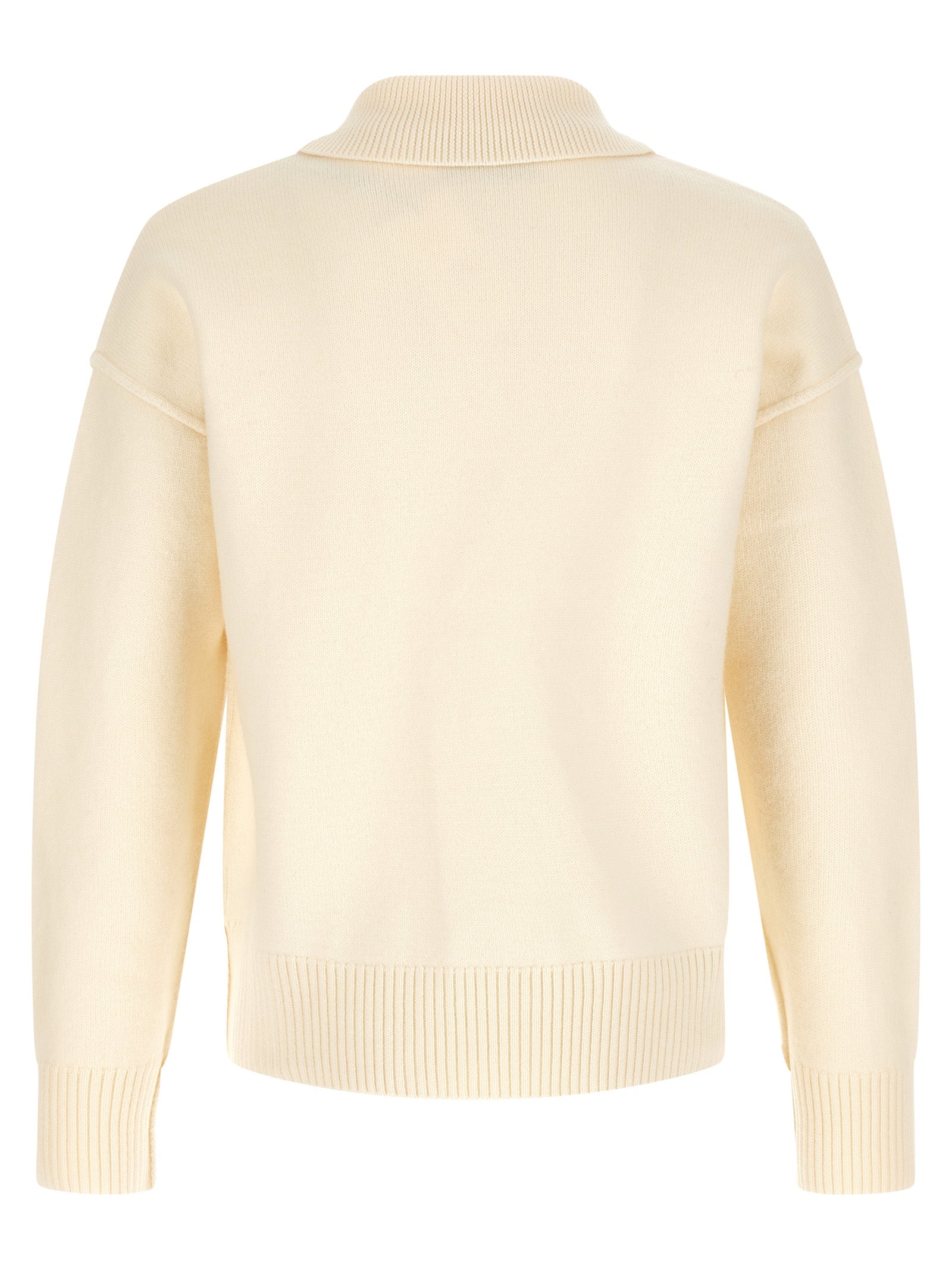 Ami Paris Bicolor Wool Polo Shirt