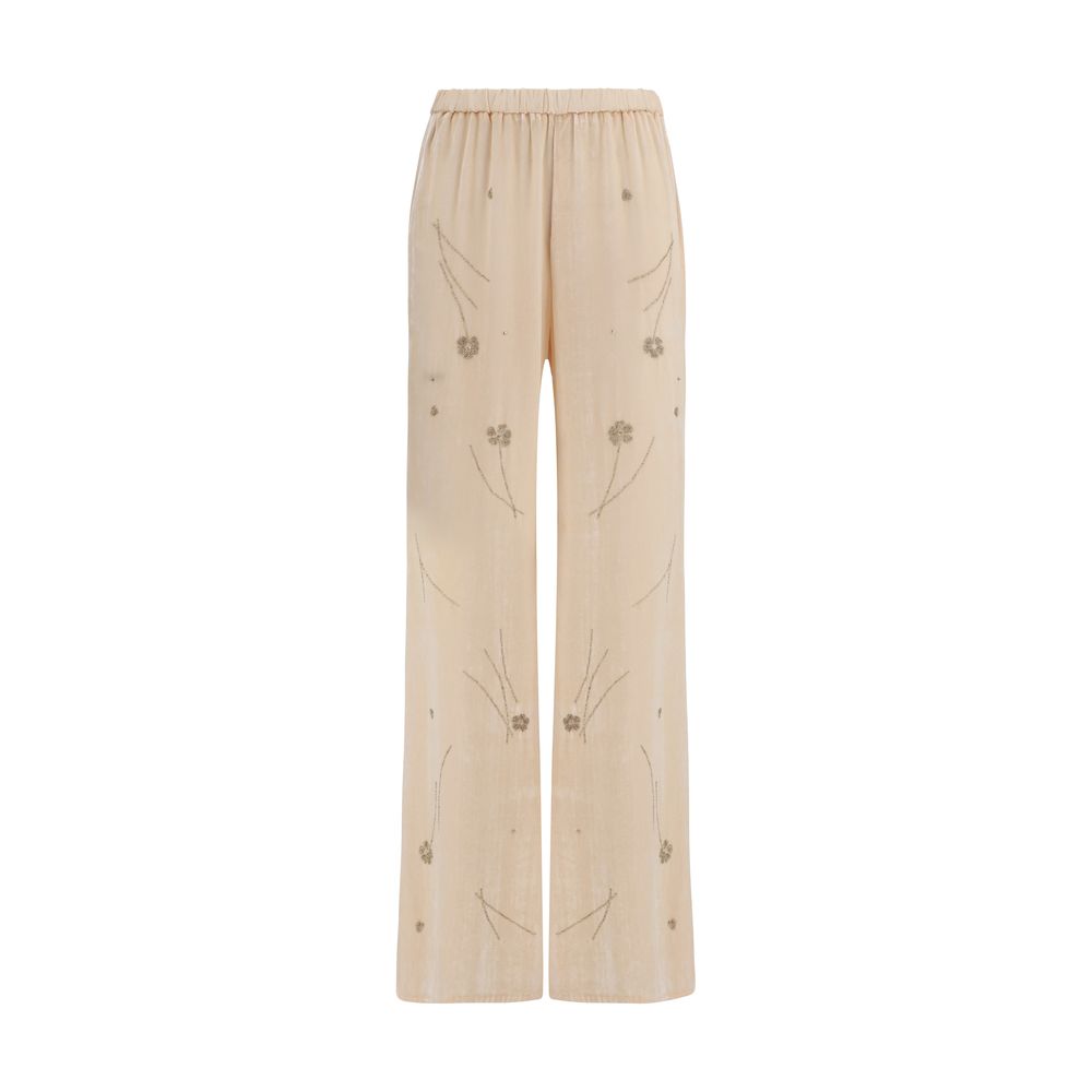 Forte_Forte Multicolor Viscose Flared Pants