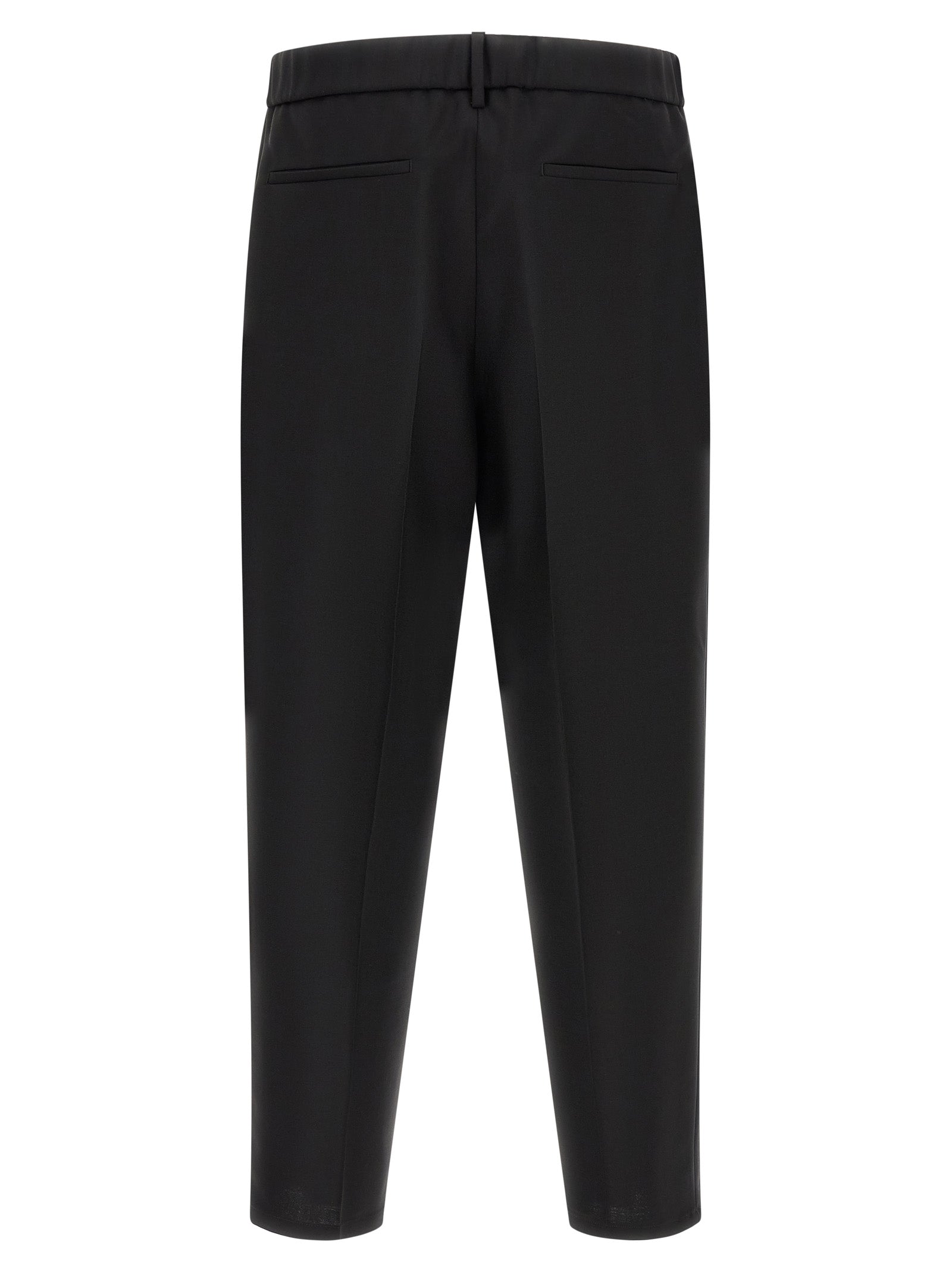 Jil Sander Black Virgin Wool Cropped Pants