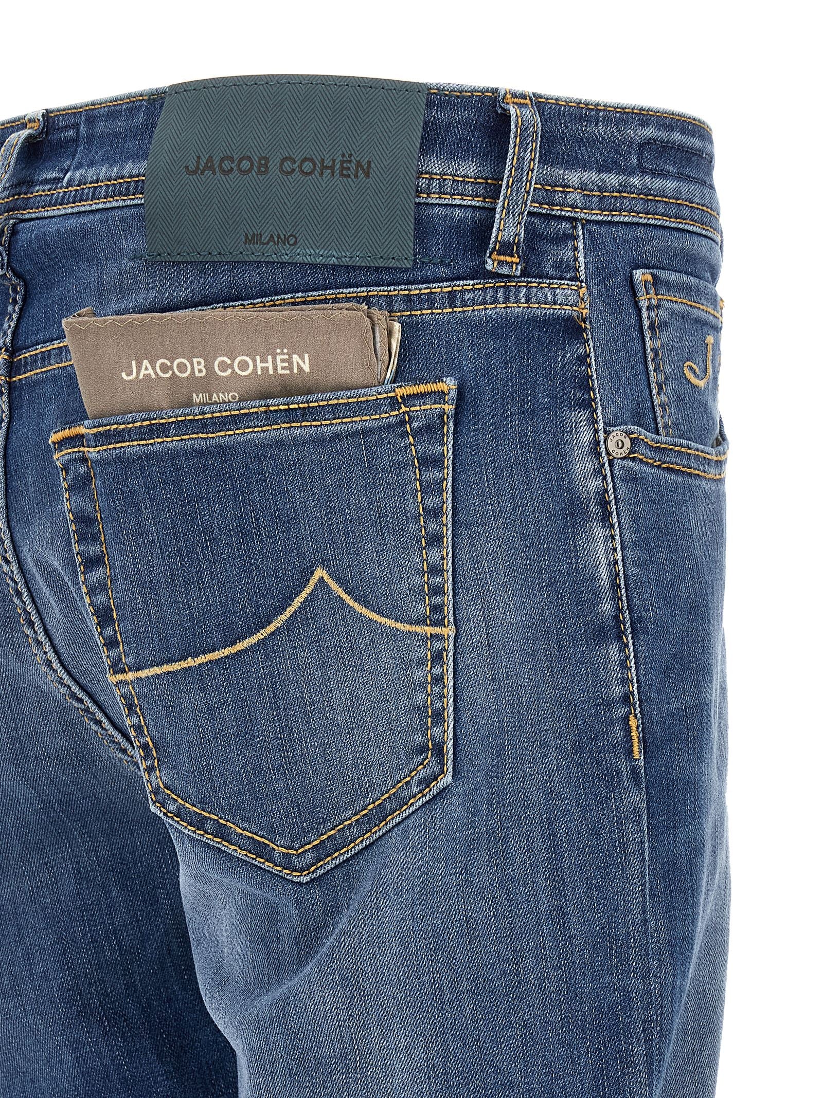 Jacob Cohen Blue Cotton Straight-Leg Jeans