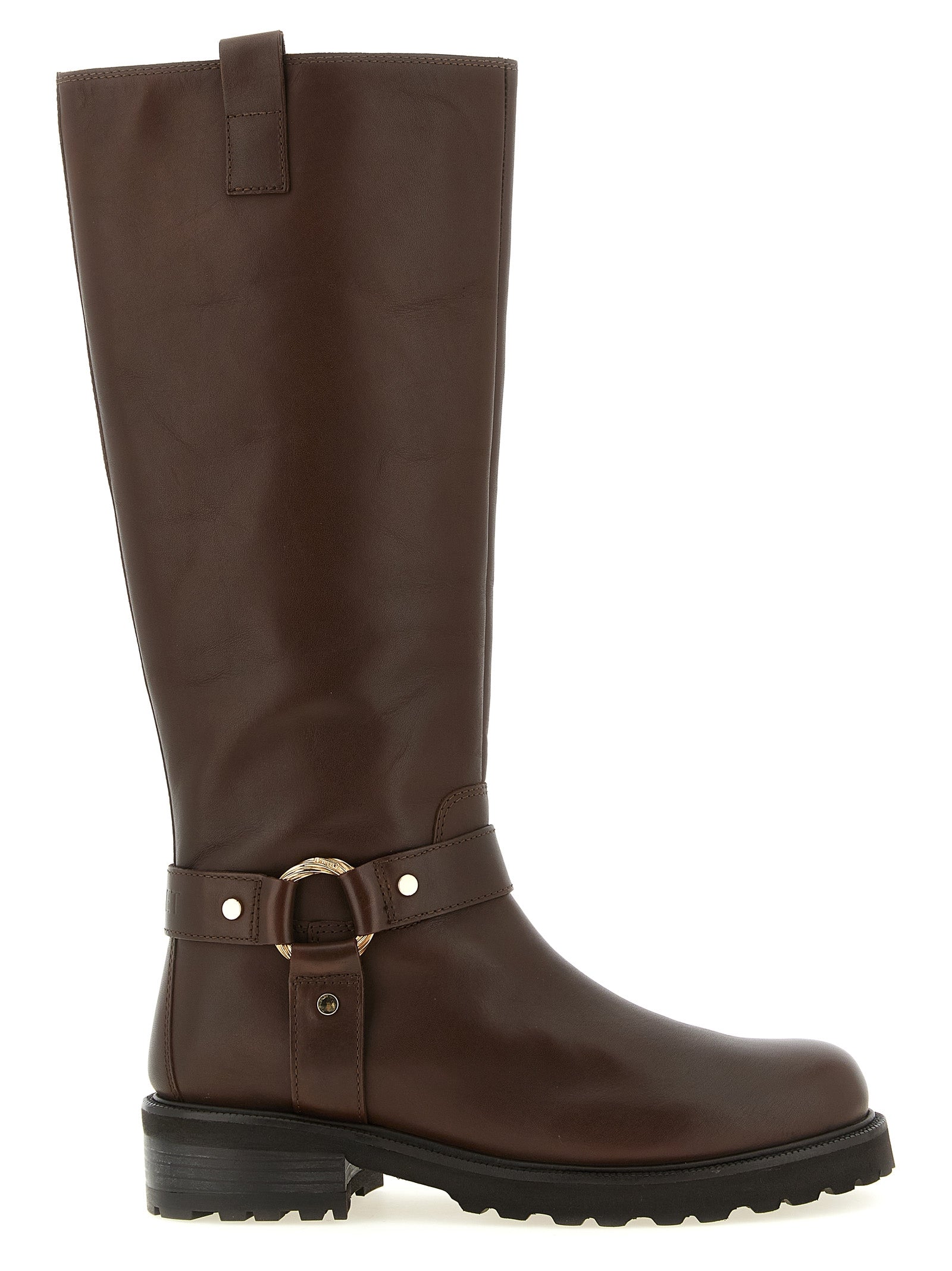 Twinset Brown Leather Over The Knee