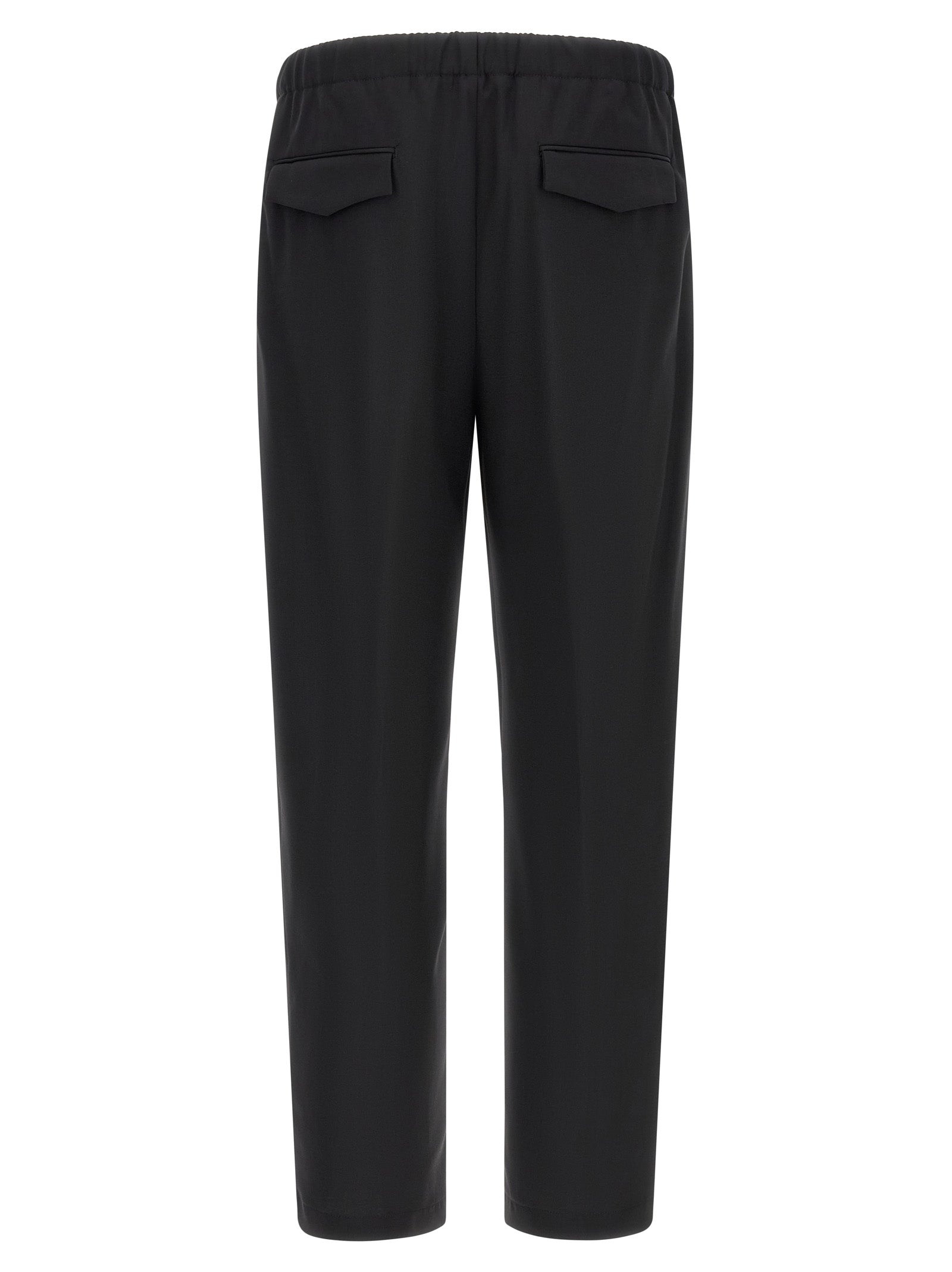 Lardini Black Virgin Wool Dress Pants