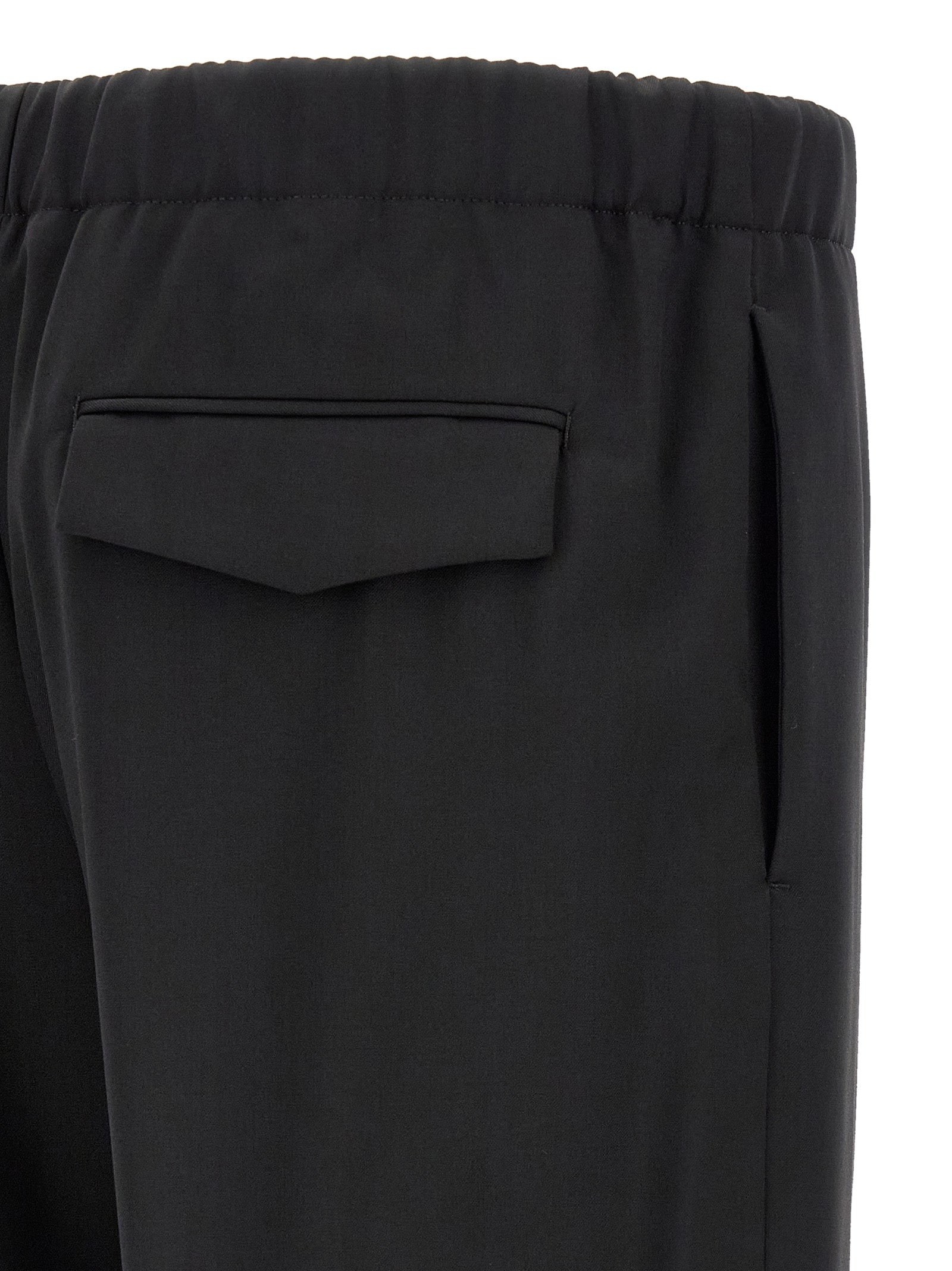 Lardini Black Virgin Wool Dress Pants