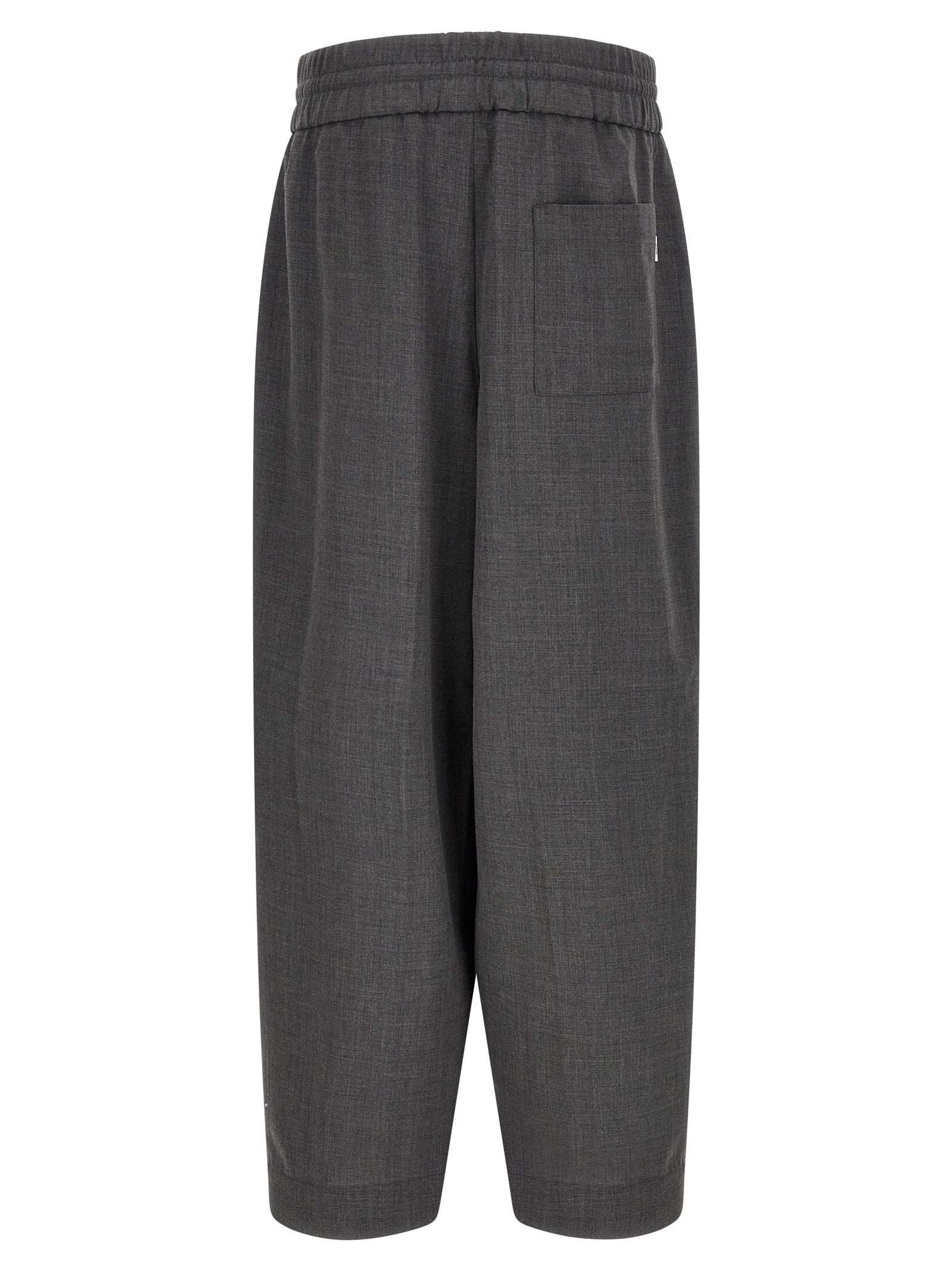 Ami Paris Gray Virgin Wool Casual Pants