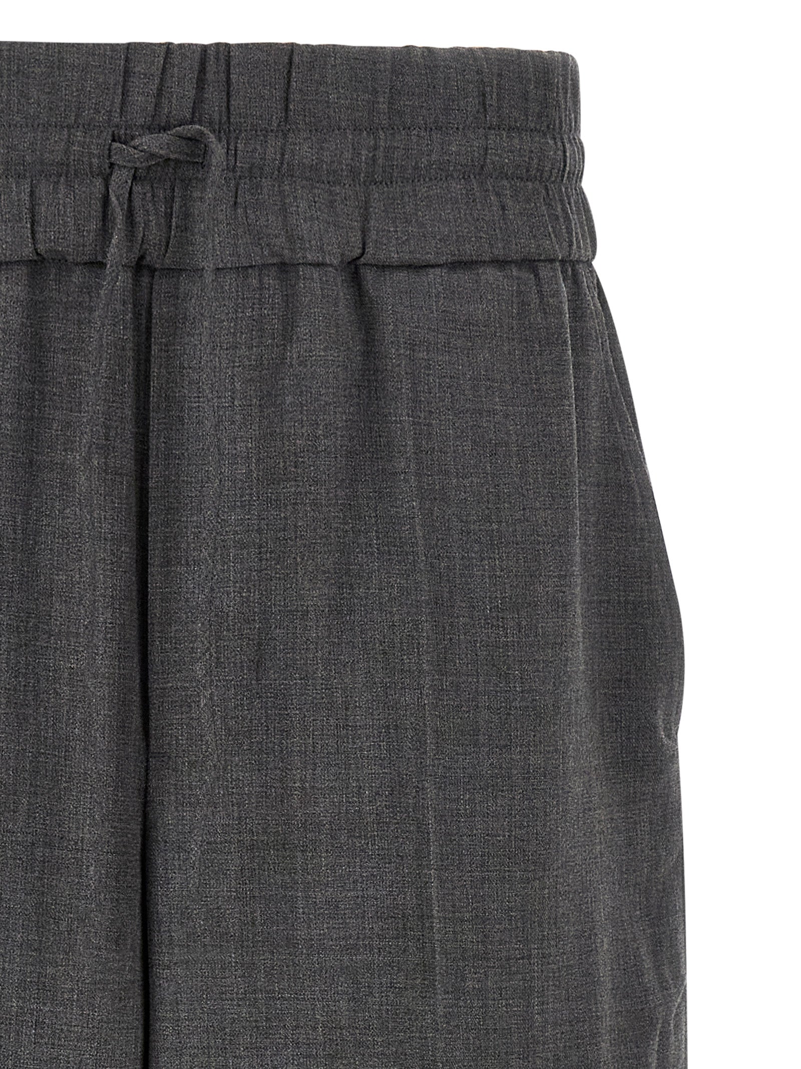 Ami Paris Gray Virgin Wool Casual Pants