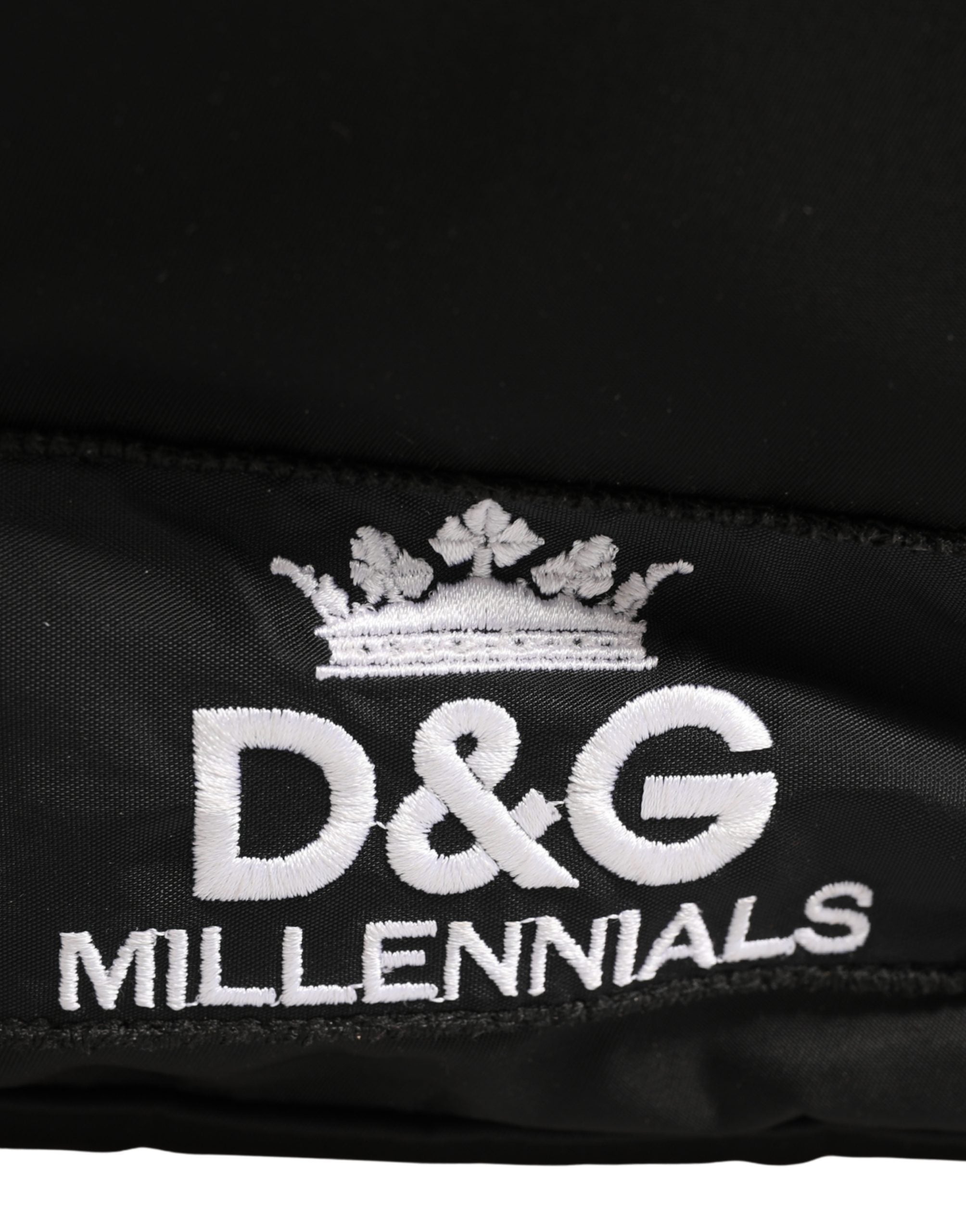 Dolce & Gabbana Men Black #DG LOVE Logo Patches Nylon Backpack Bag