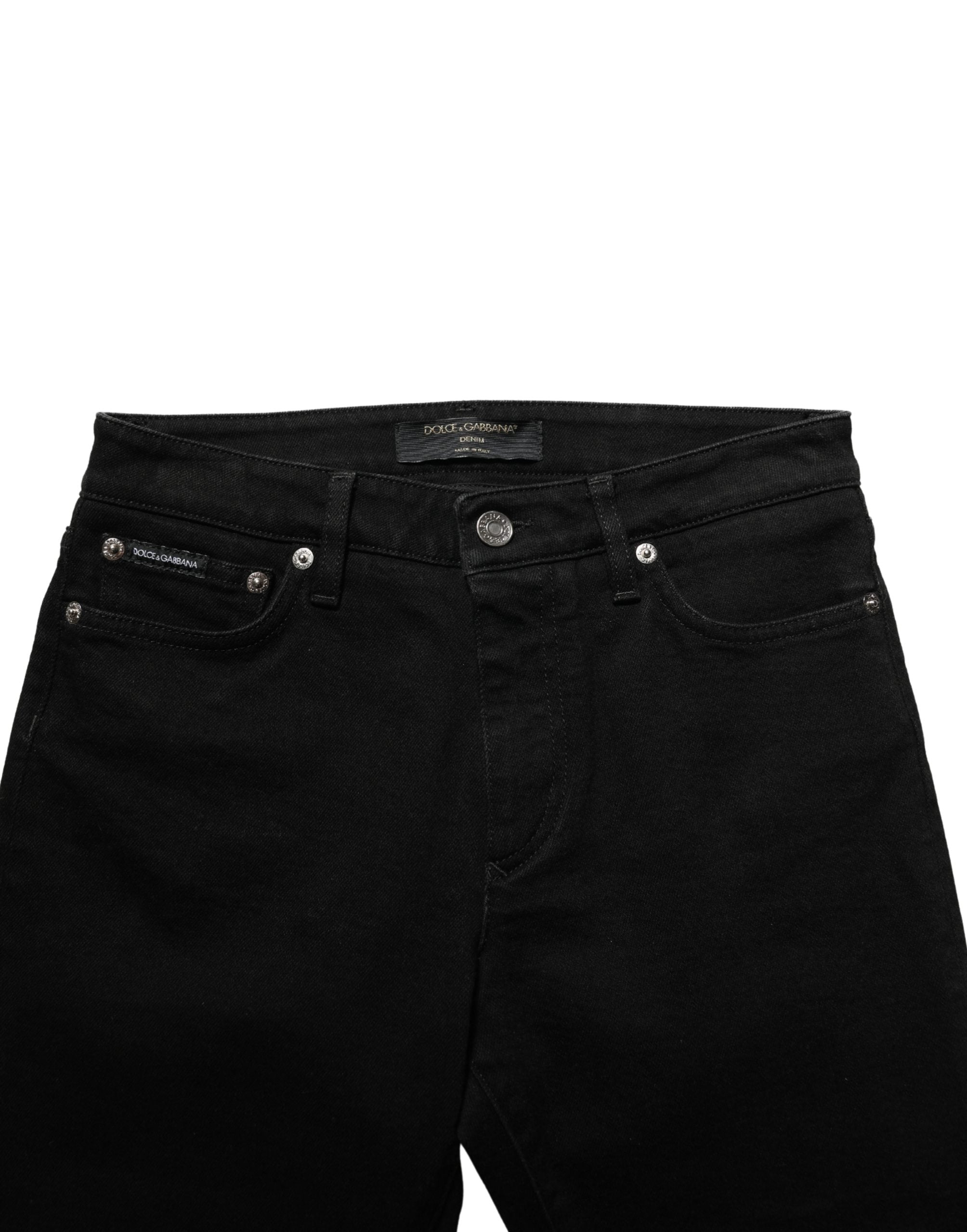 Dolce & Gabbana Black Cotton Stretch Skinny Denim Jeans