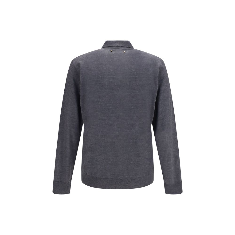 Golden Goose Gray Wool Oves Aries Polo Shirt
