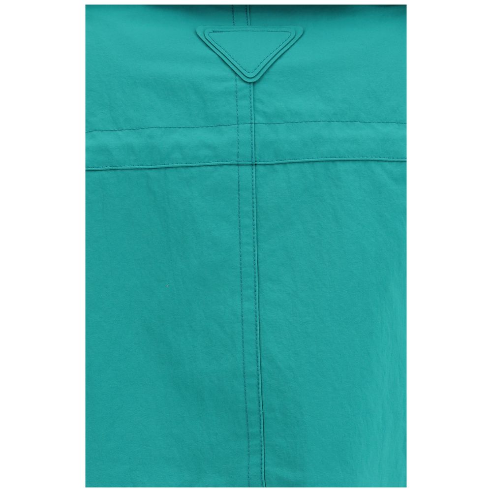 Prada Blue Nylon Coat