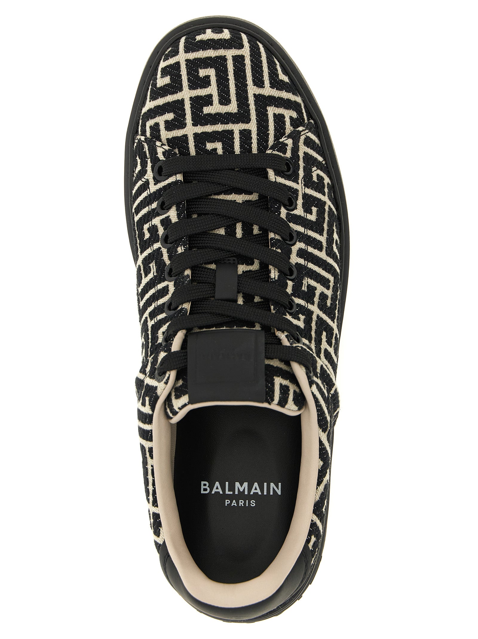 Balmain Bicolor Cotton Low Top Sneakers