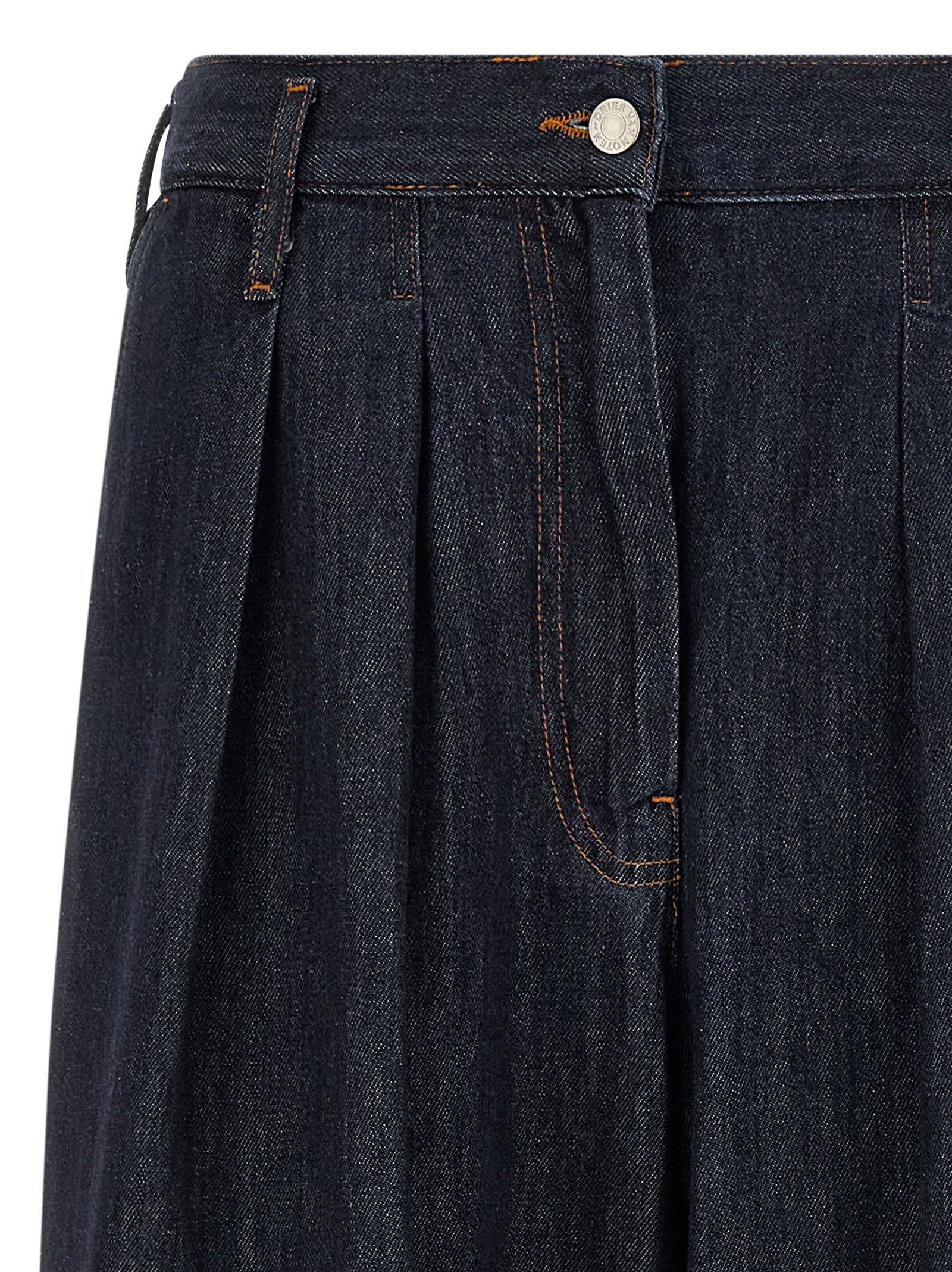 Dries Van Noten Blue Cotton Relaxed Fit Jeans