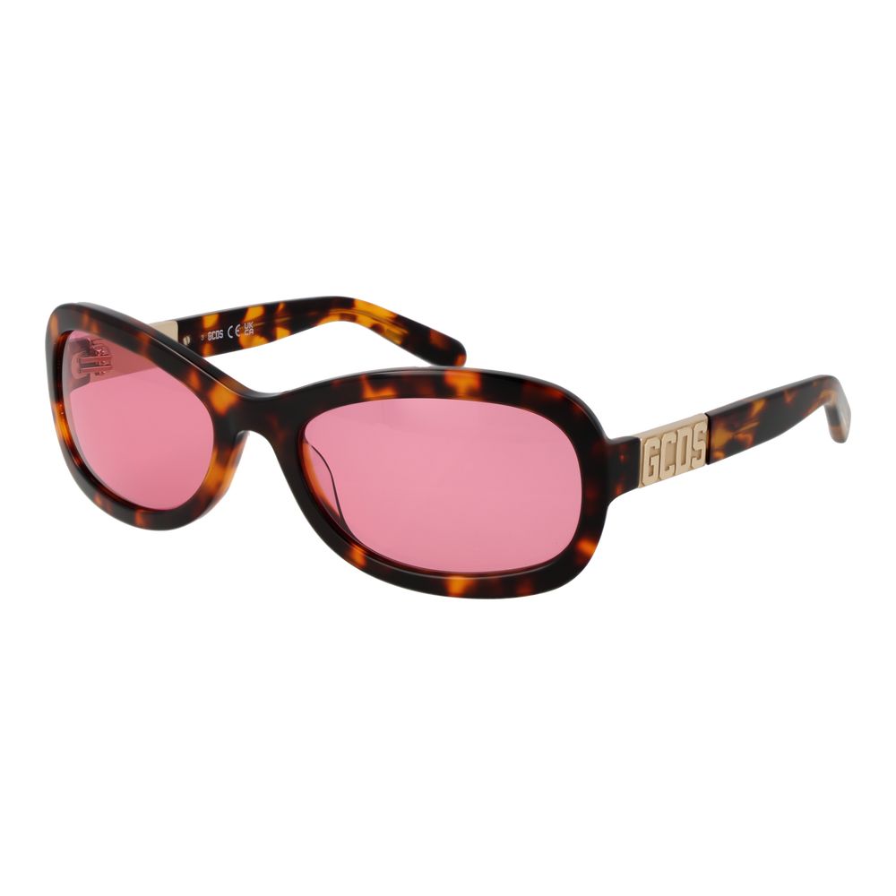 GCDS Brown Acetate Sunglasses
