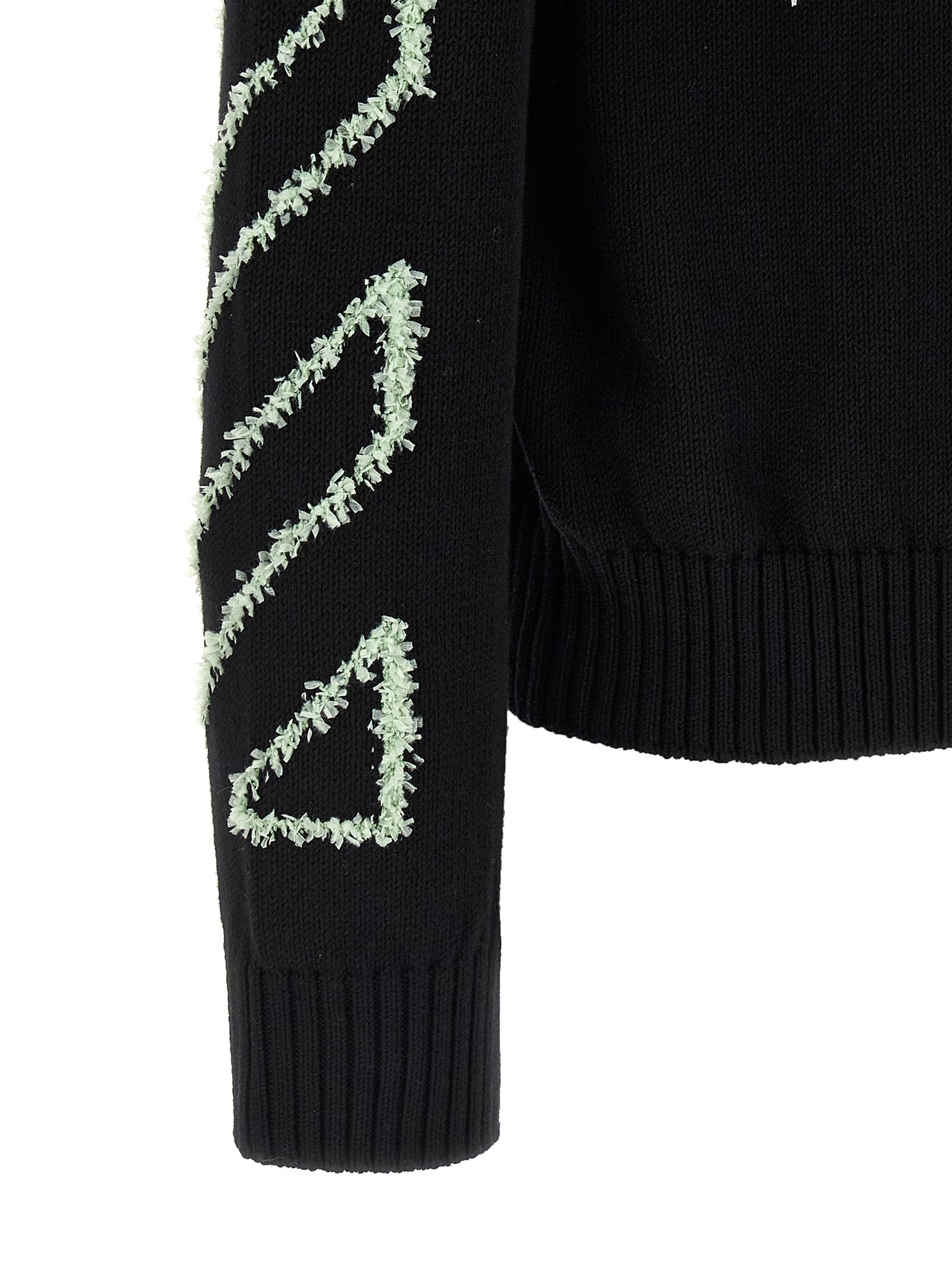 Off-White Black Cotton Cardigan