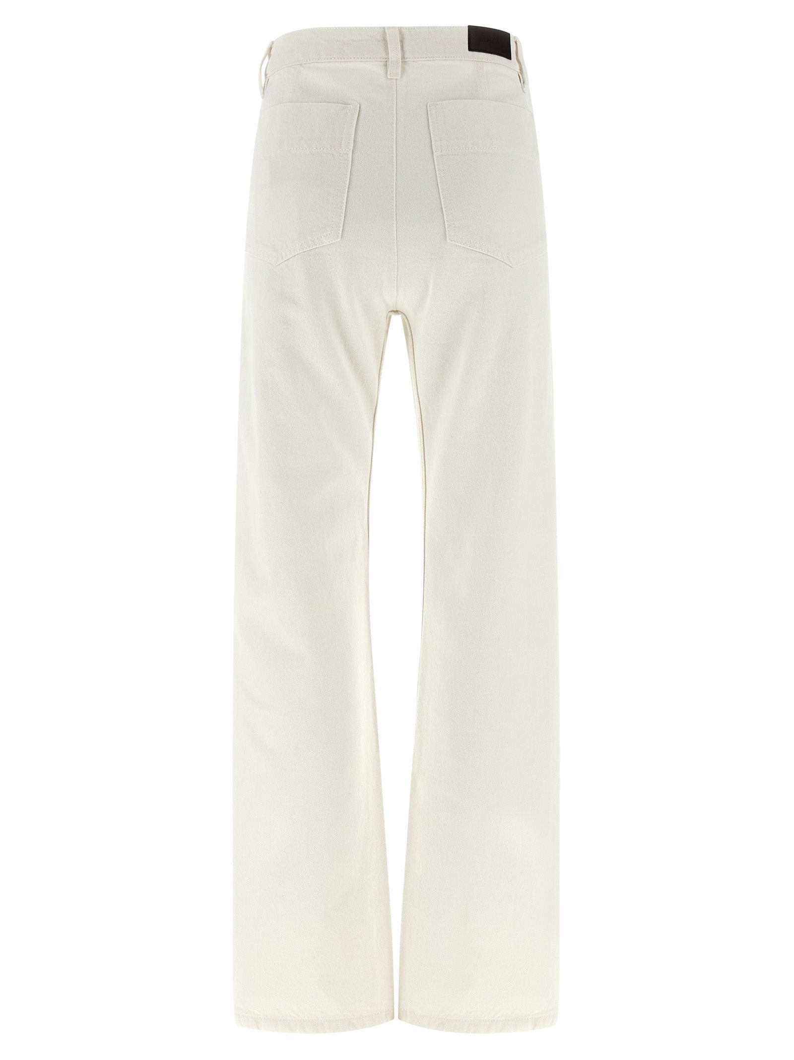 Lemaire White Cotton High-Waisted Jean