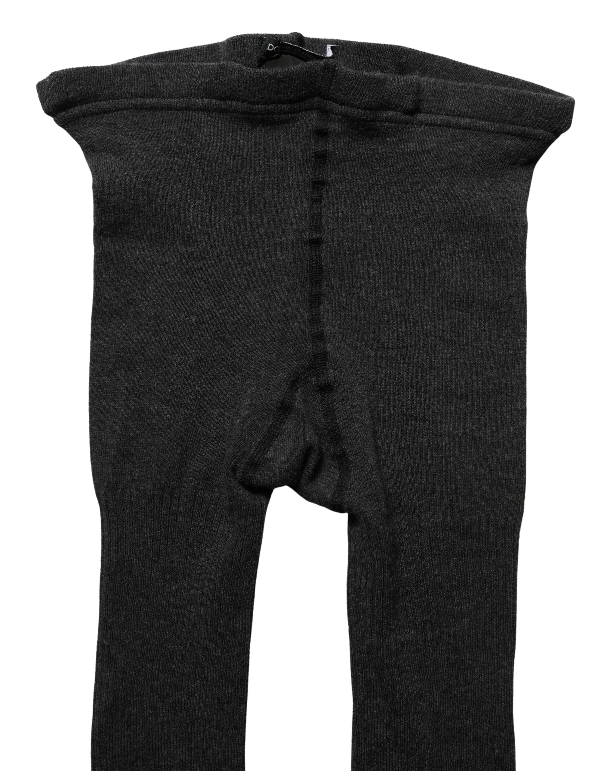 Dolce & Gabbana Gray Cotton Tights Stocking Pantyhose Socks