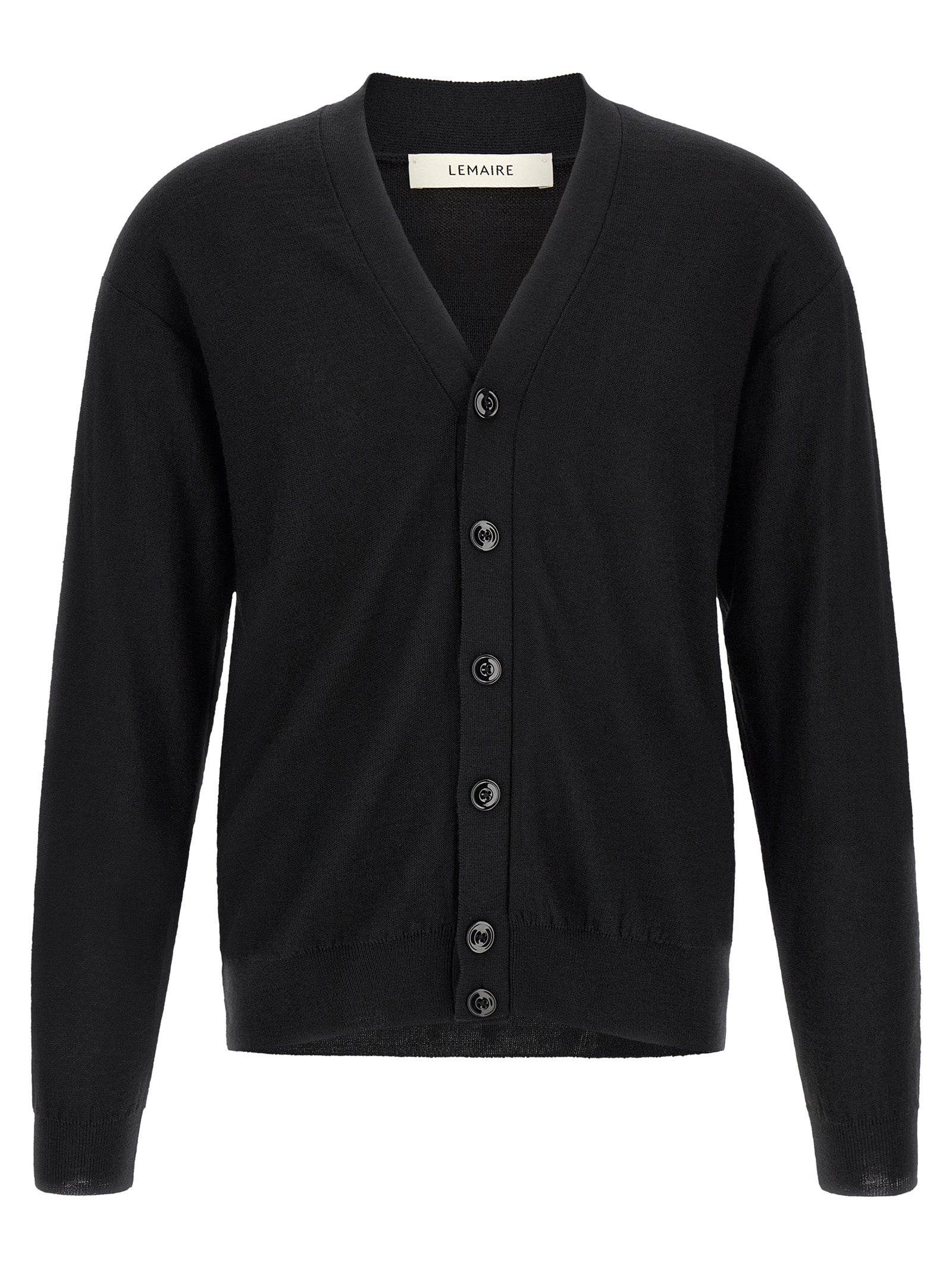 Lemaire Black Wool Cardigan