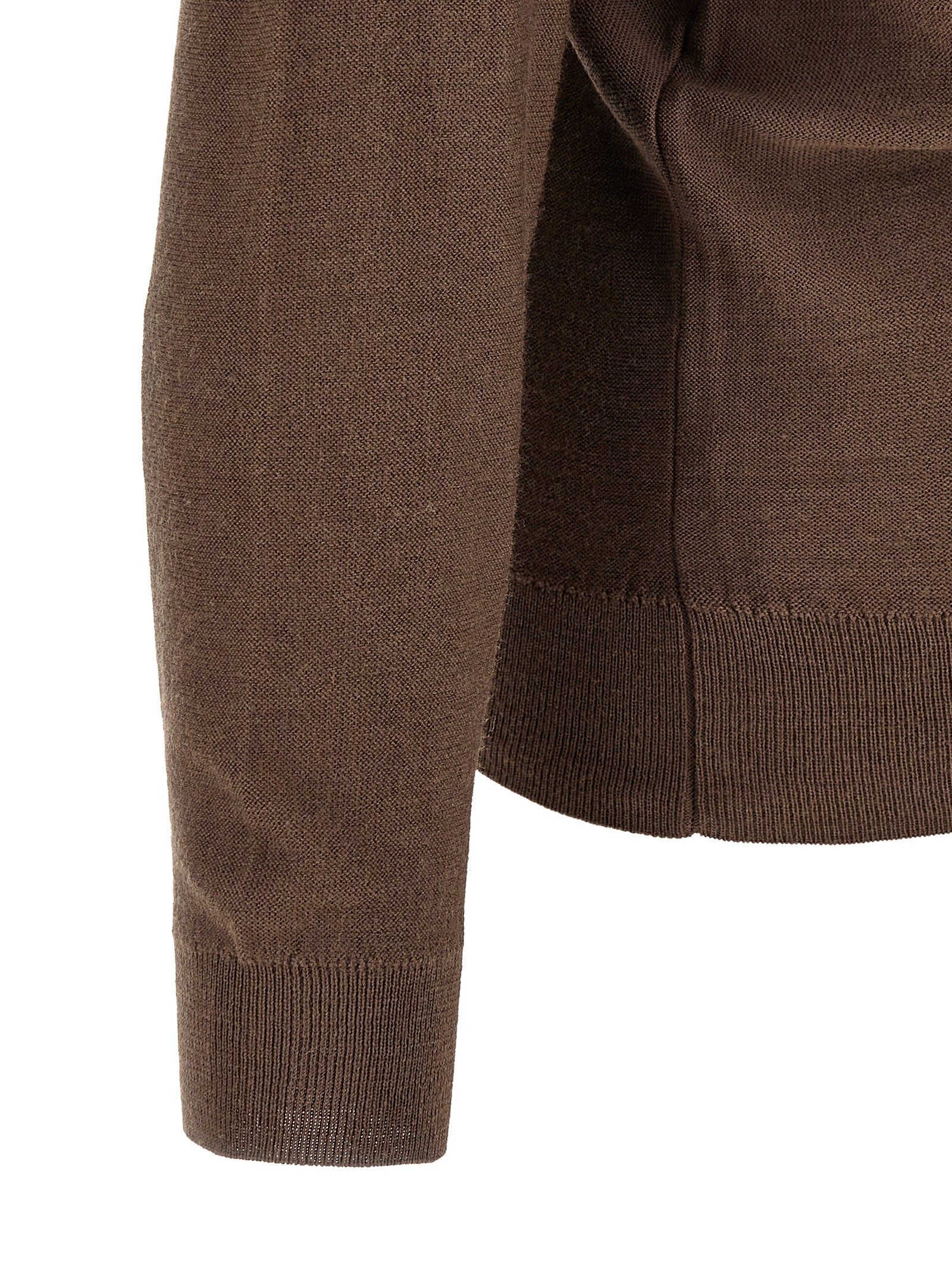 Lemaire Brown Wool Cardigan